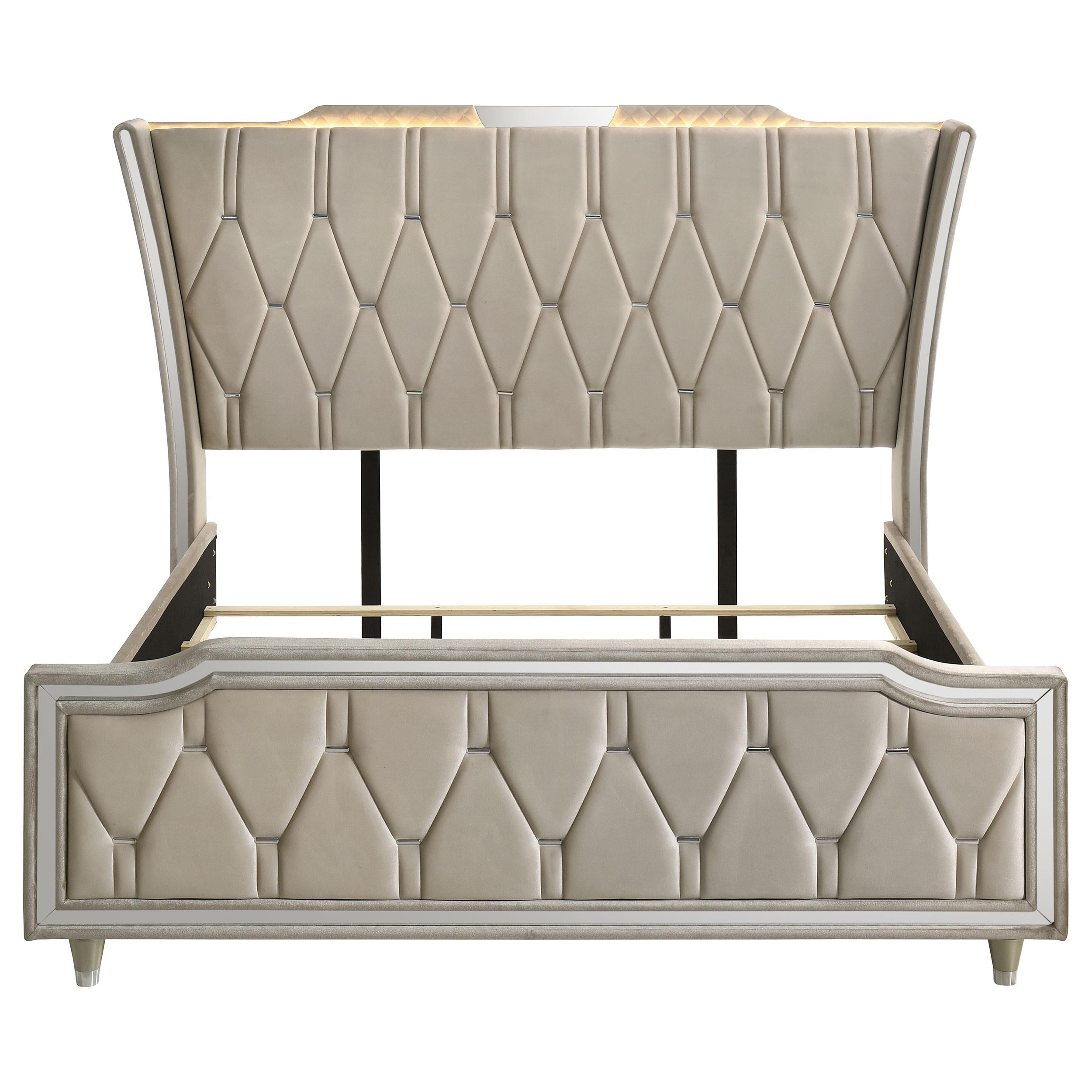  Coaster Furniture Lorient 222661KW California King LED Upholstered Bed - Ivory/Camel IMAGE 10