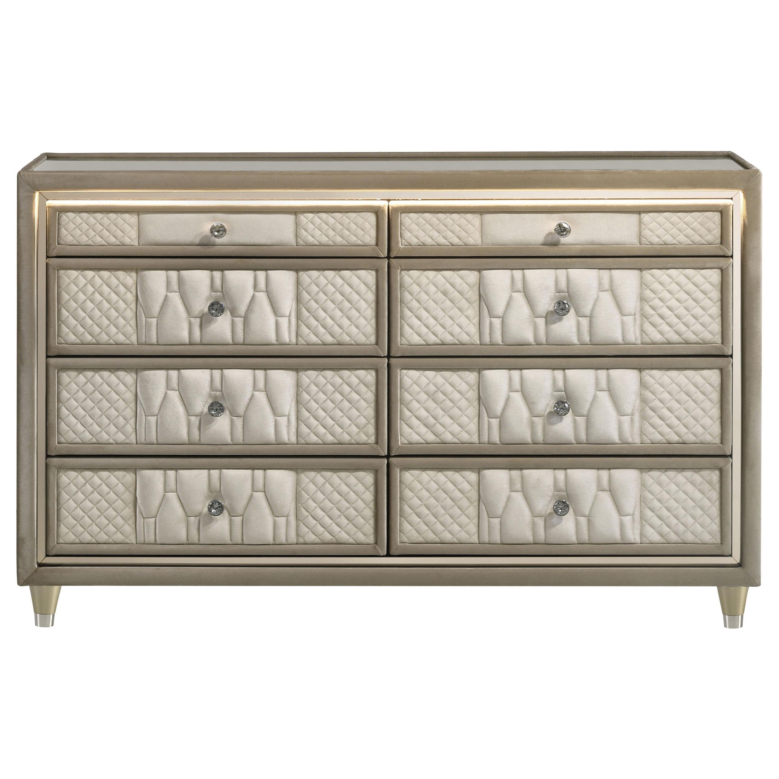  Coaster Furniture Lorient 222663 8-drawer LED Bedroom Dresser Cabinet - Ivory/Camel IMAGE 8