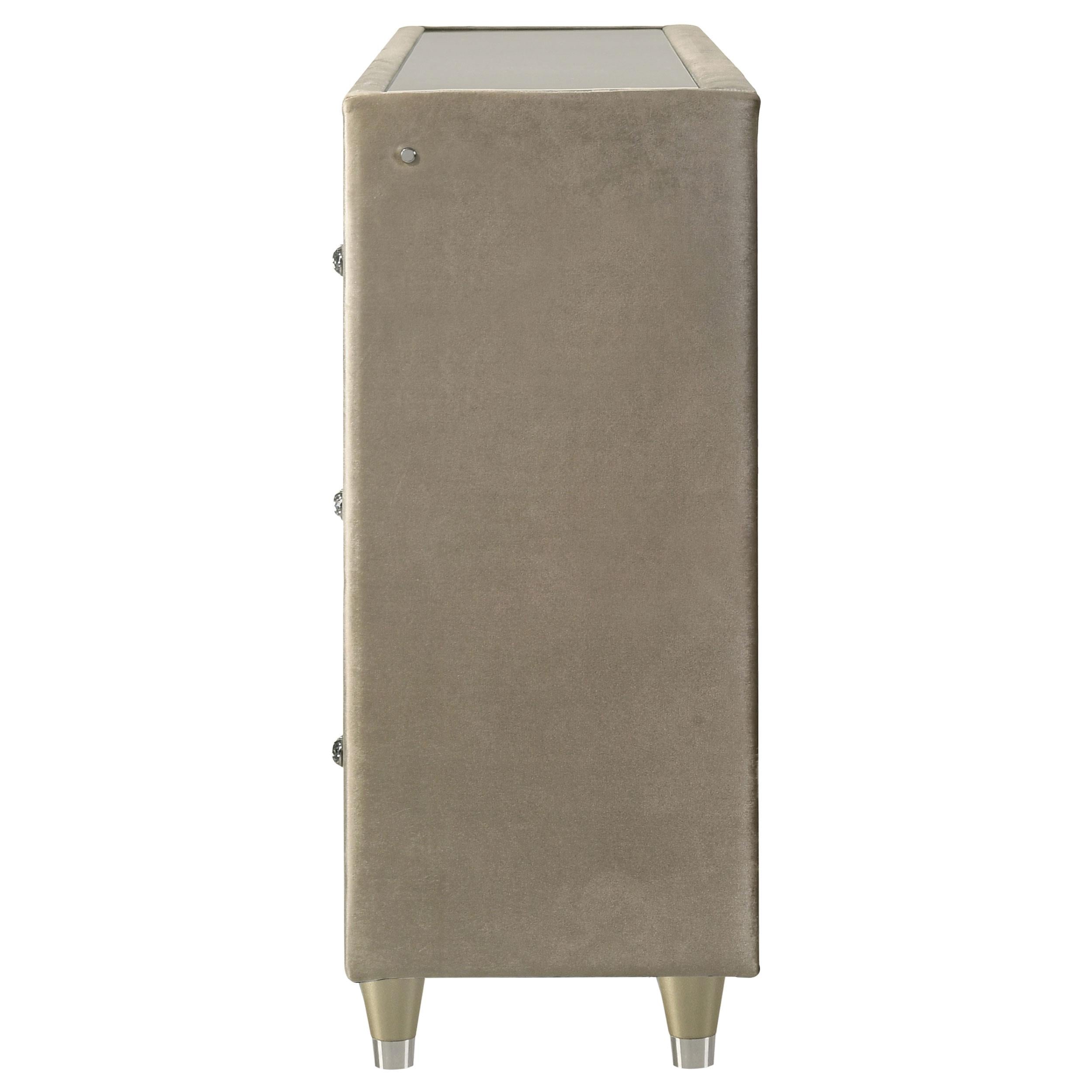  Coaster Furniture Lorient 222663FB 8-drawer LED Bedroom Flame Box Dresser - Ivory Camel IMAGE 12