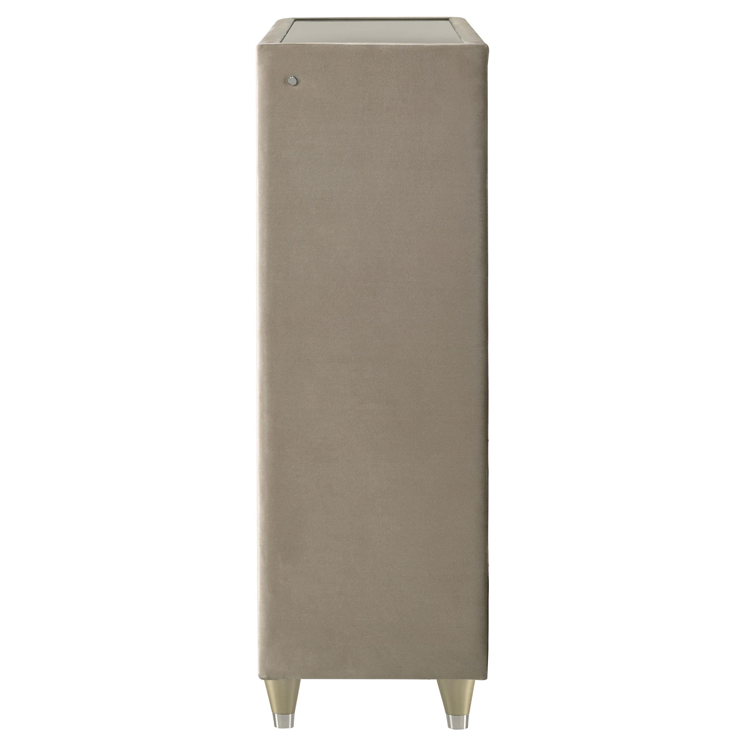  Coaster Furniture Lorient 222665 5-drawer LED Chest - Ivory/Camel IMAGE 12