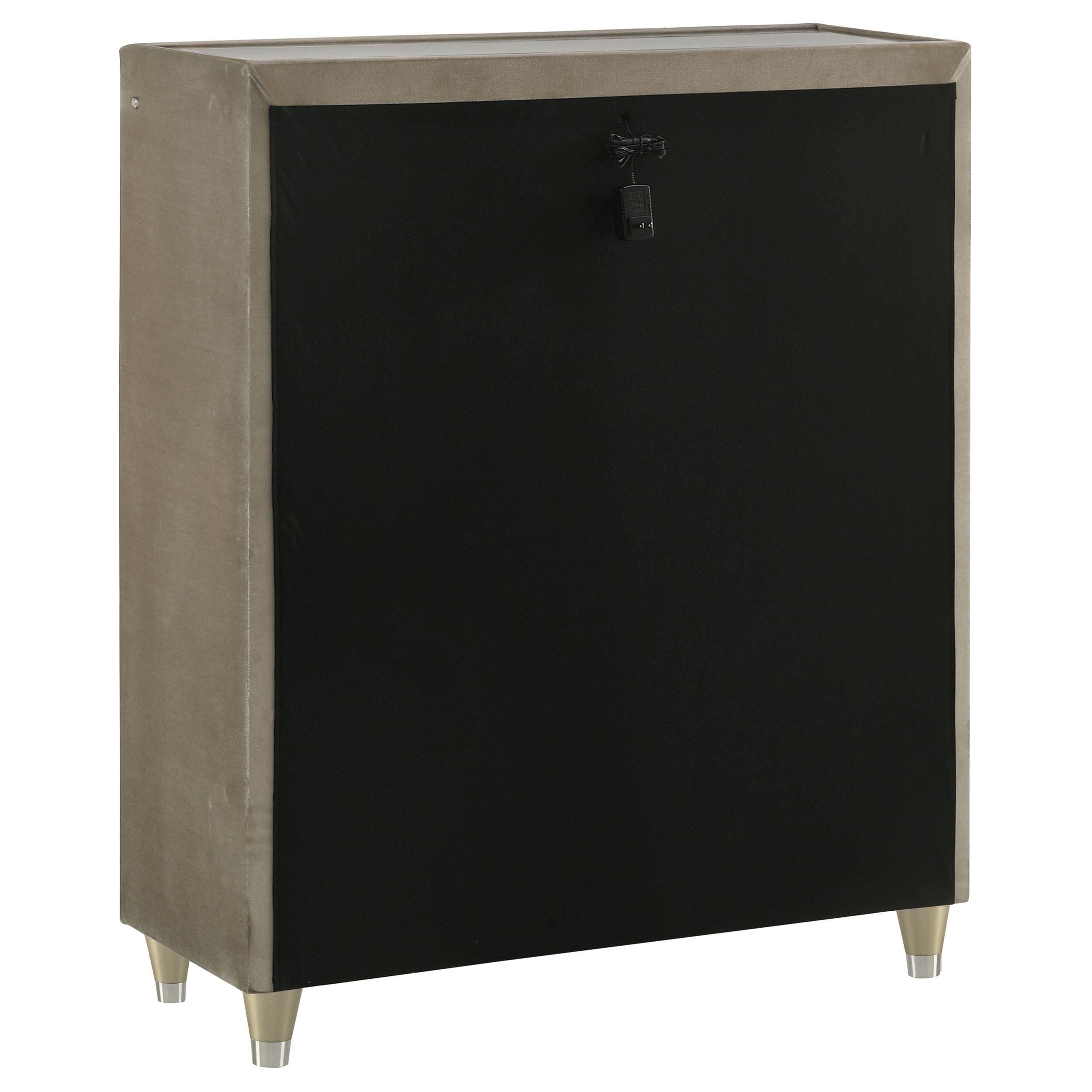  Coaster Furniture Lorient 222665 5-drawer LED Chest - Ivory/Camel IMAGE 13