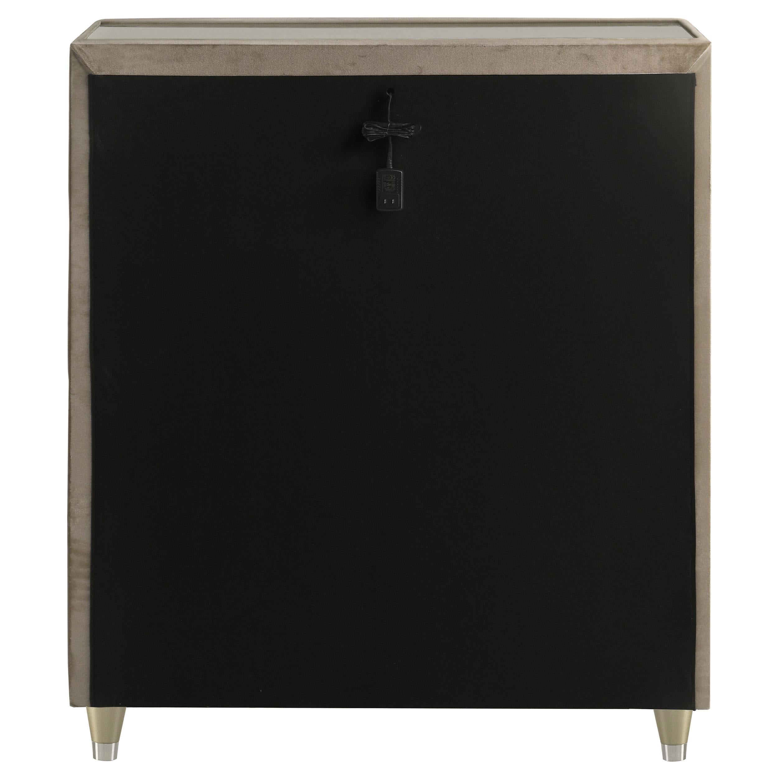  Coaster Furniture Lorient 222665 5-drawer LED Chest - Ivory/Camel IMAGE 2