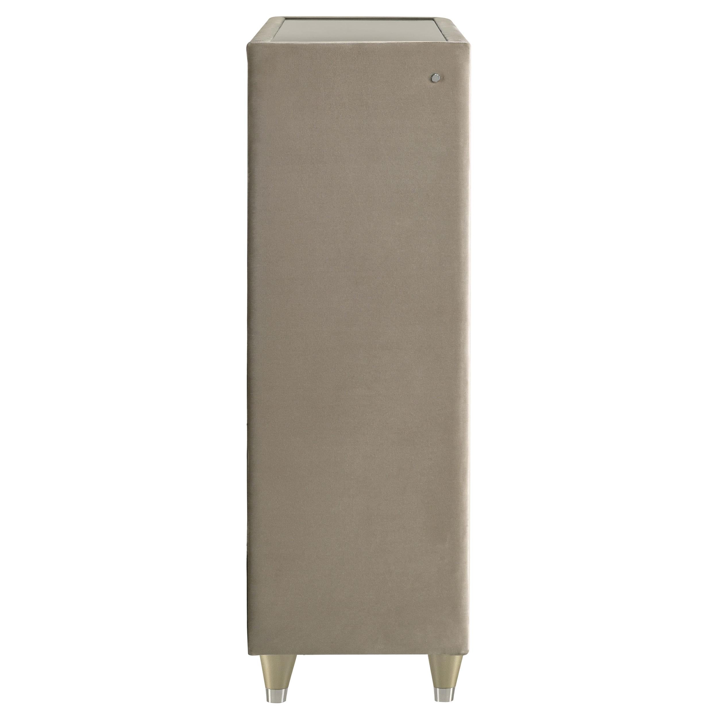  Coaster Furniture Lorient 222665 5-drawer LED Chest - Ivory/Camel IMAGE 5