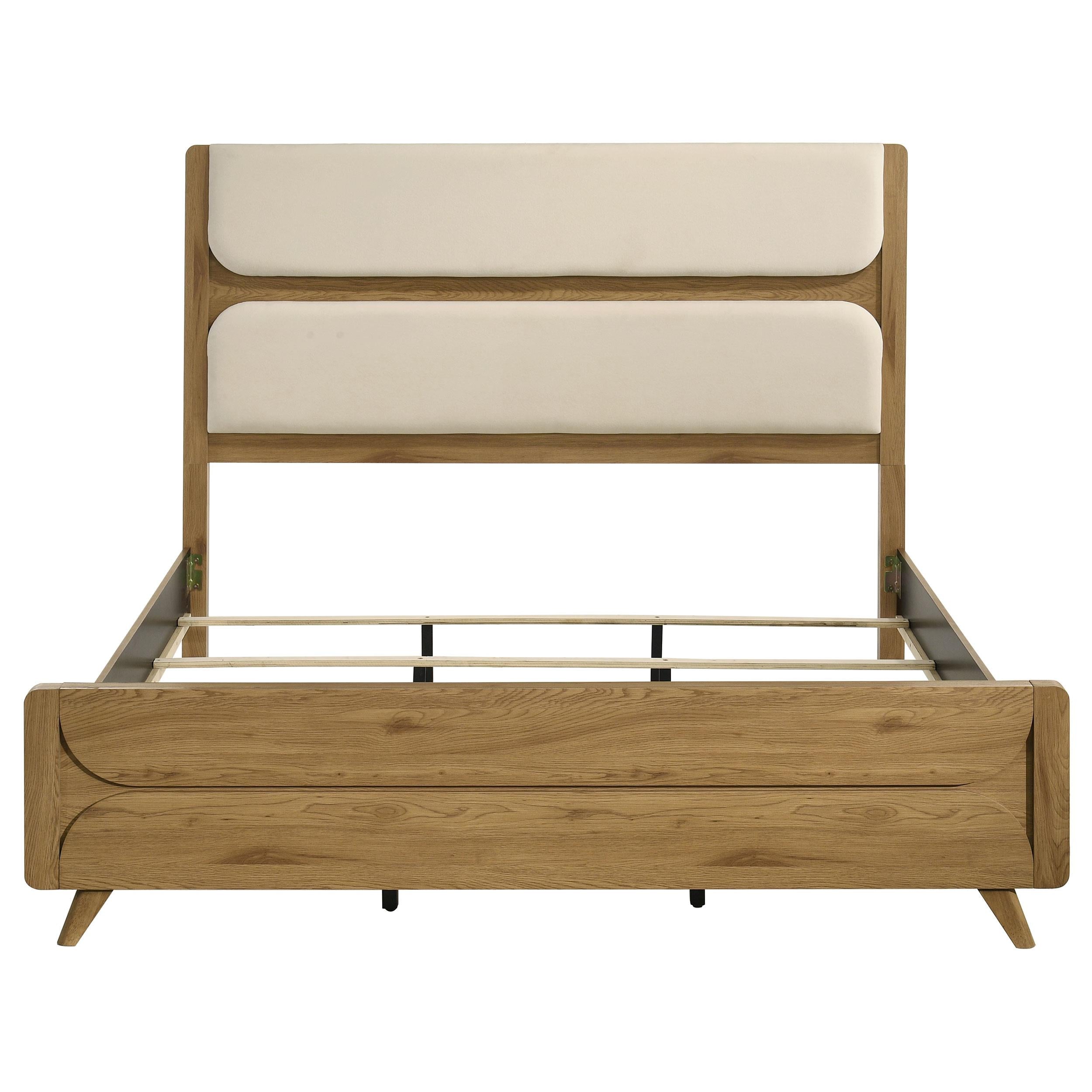  Coaster Furniture Bennett 222901KE 78-inch Eastern King Upholstered Panel Bed - Cream/Light Oak IMAGE 7