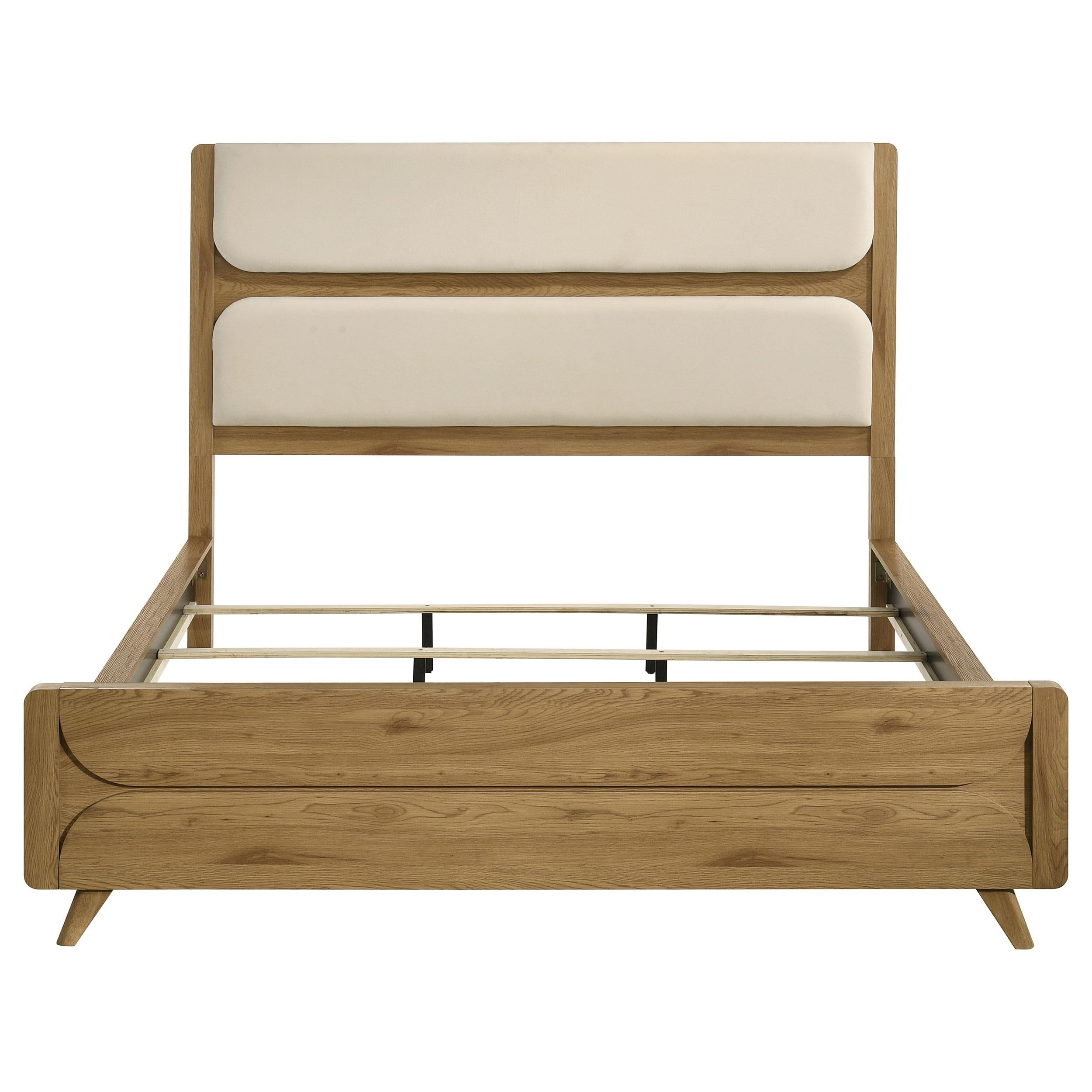  Coaster Furniture Bennett 222901KW 78-inch California King Upholstered Panel Bed - Cream/Light Oak IMAGE 8