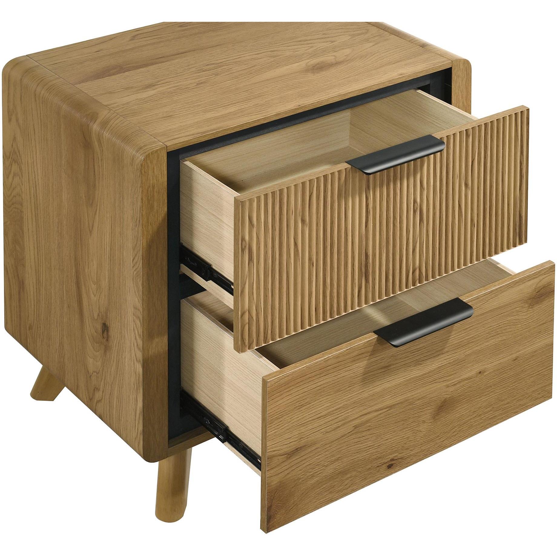  Coaster Furniture Bennett 222902 2-drawer Bedroom Nightstand Bedside Table - Light Oak IMAGE 10