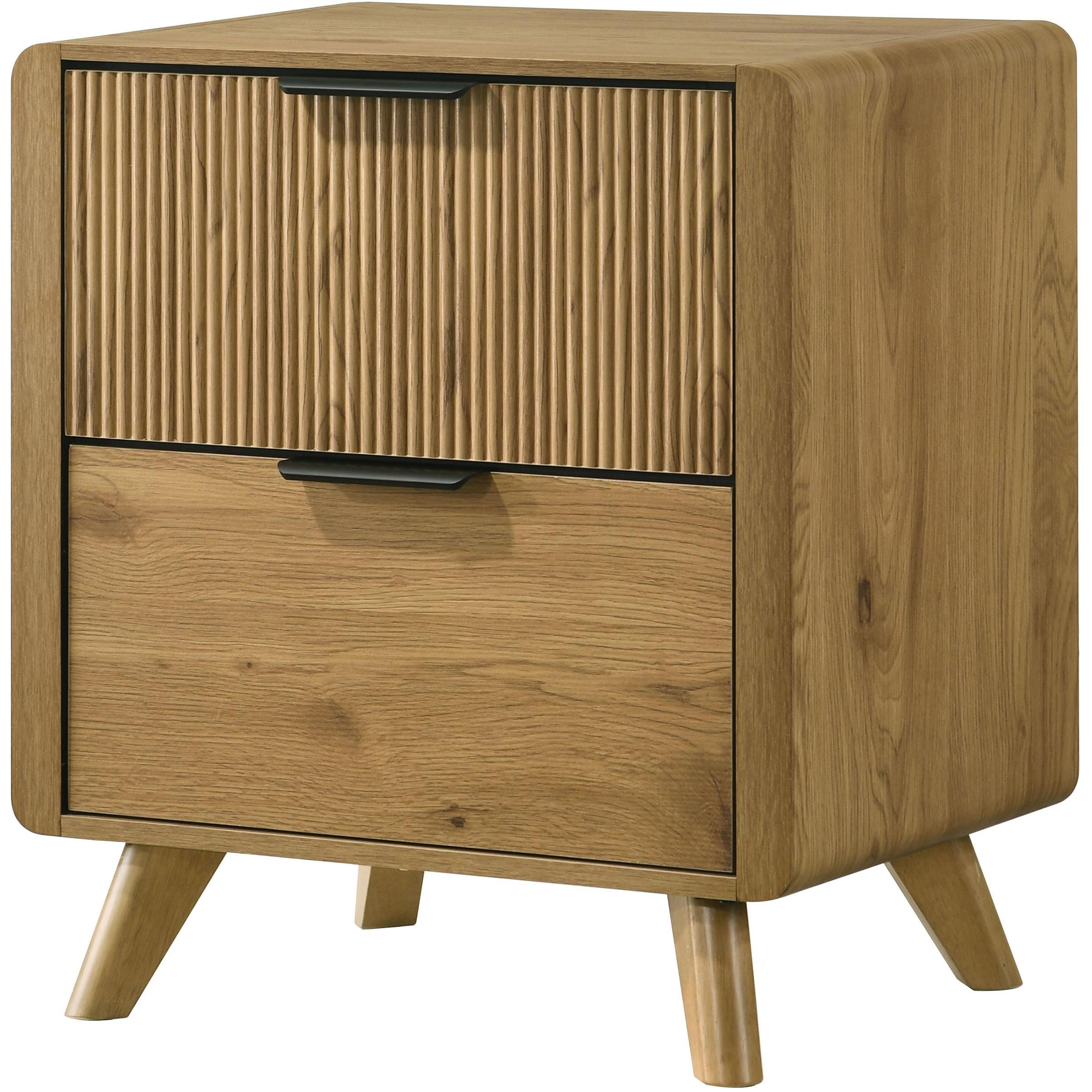  Coaster Furniture Bennett 222902 2-drawer Bedroom Nightstand Bedside Table - Light Oak IMAGE 4