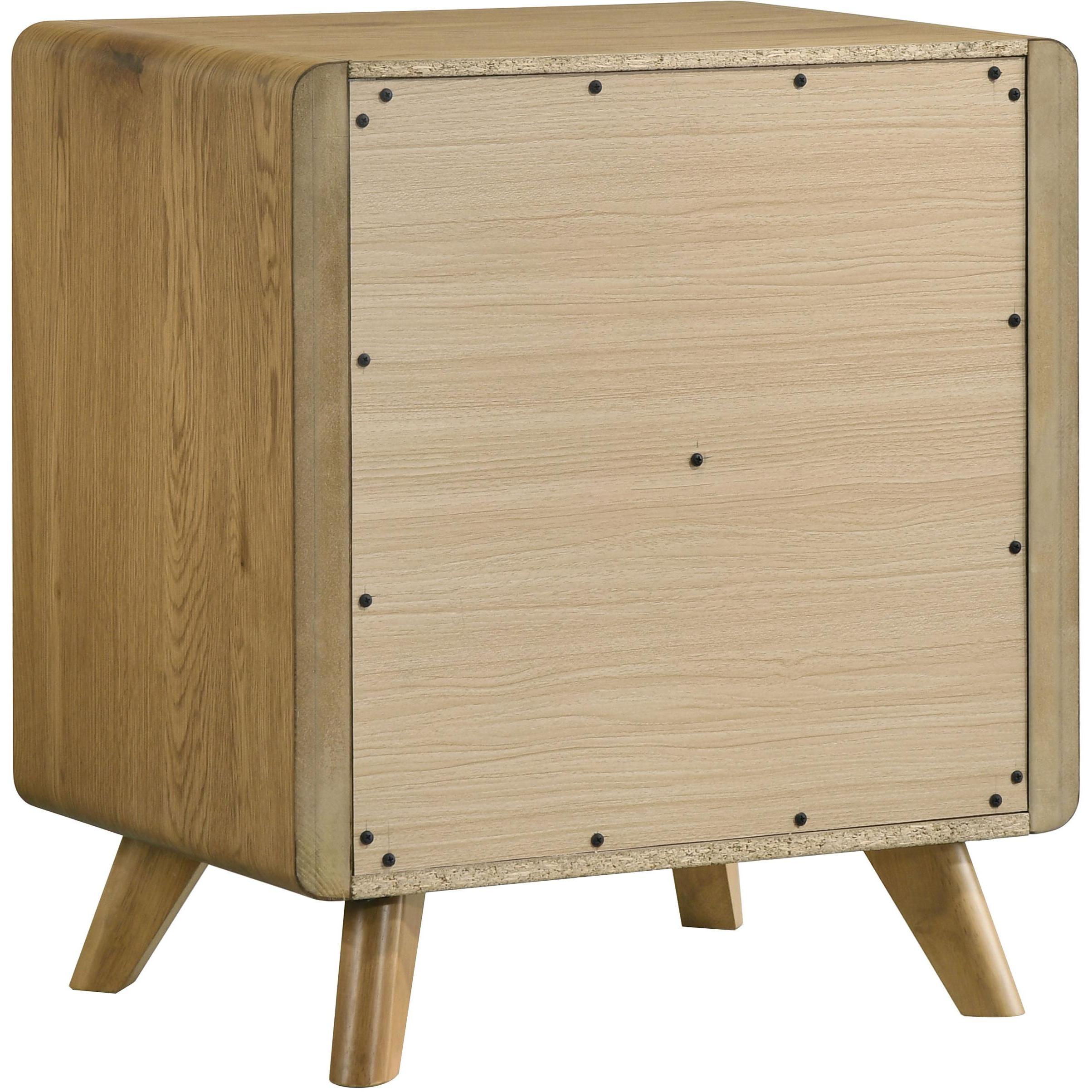  Coaster Furniture Bennett 222902 2-drawer Bedroom Nightstand Bedside Table - Light Oak IMAGE 6
