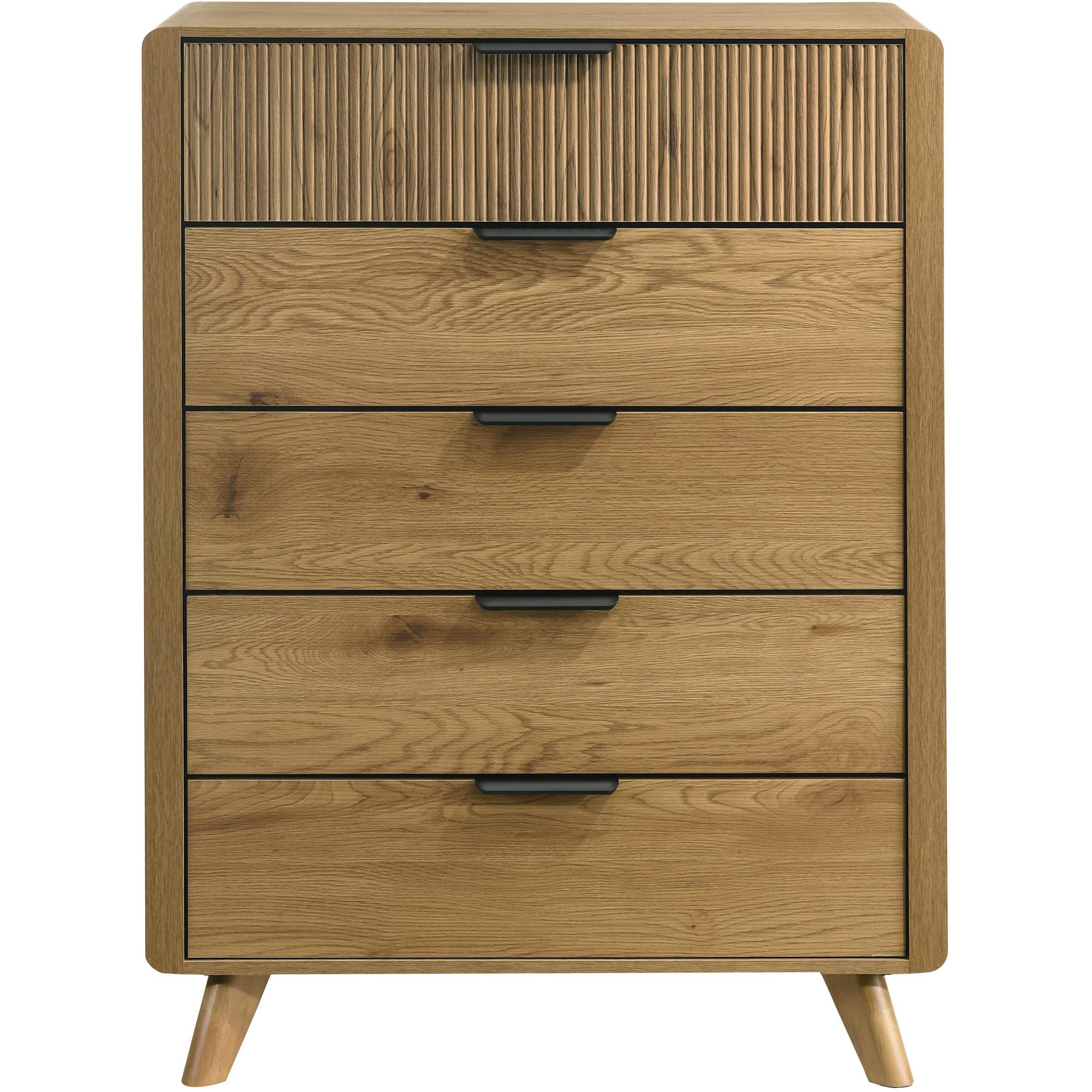  Coaster Furniture Bennett 222905 5-drawer Bedroom Chest - Light Oak IMAGE 3