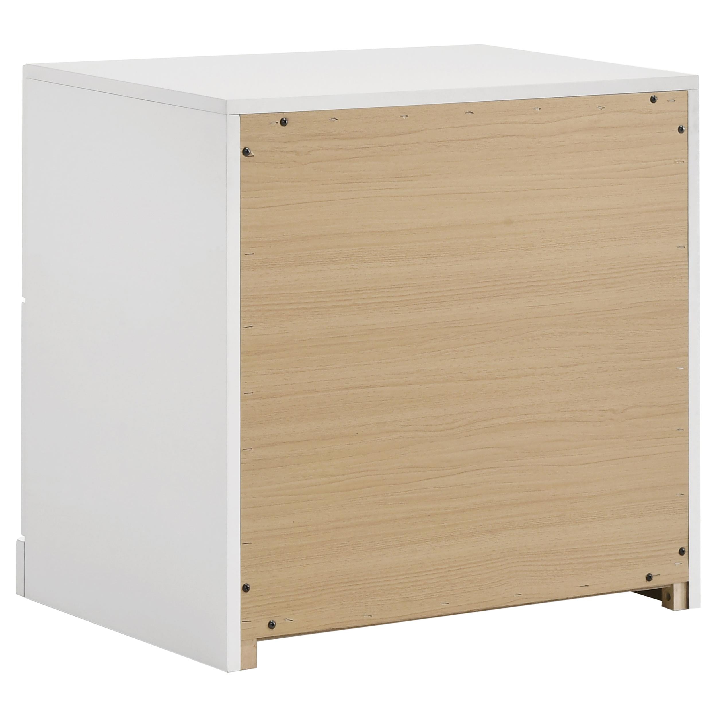  Coaster Furniture Ines 223092 2-drawer Nightstand Bedside Table - White High Gloss IMAGE 12