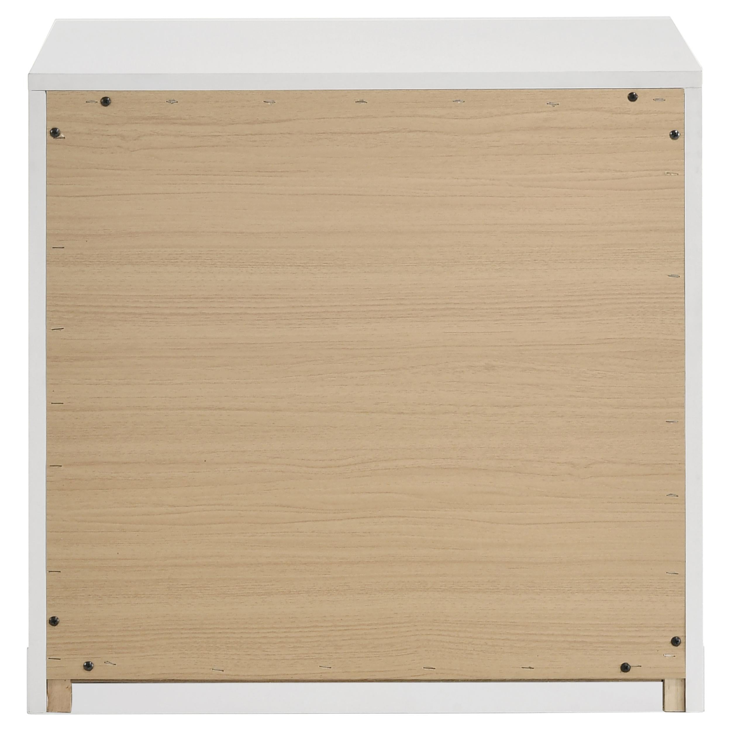 Coaster Furniture Ines 223092 2-drawer Nightstand Bedside Table - White High Gloss IMAGE 3