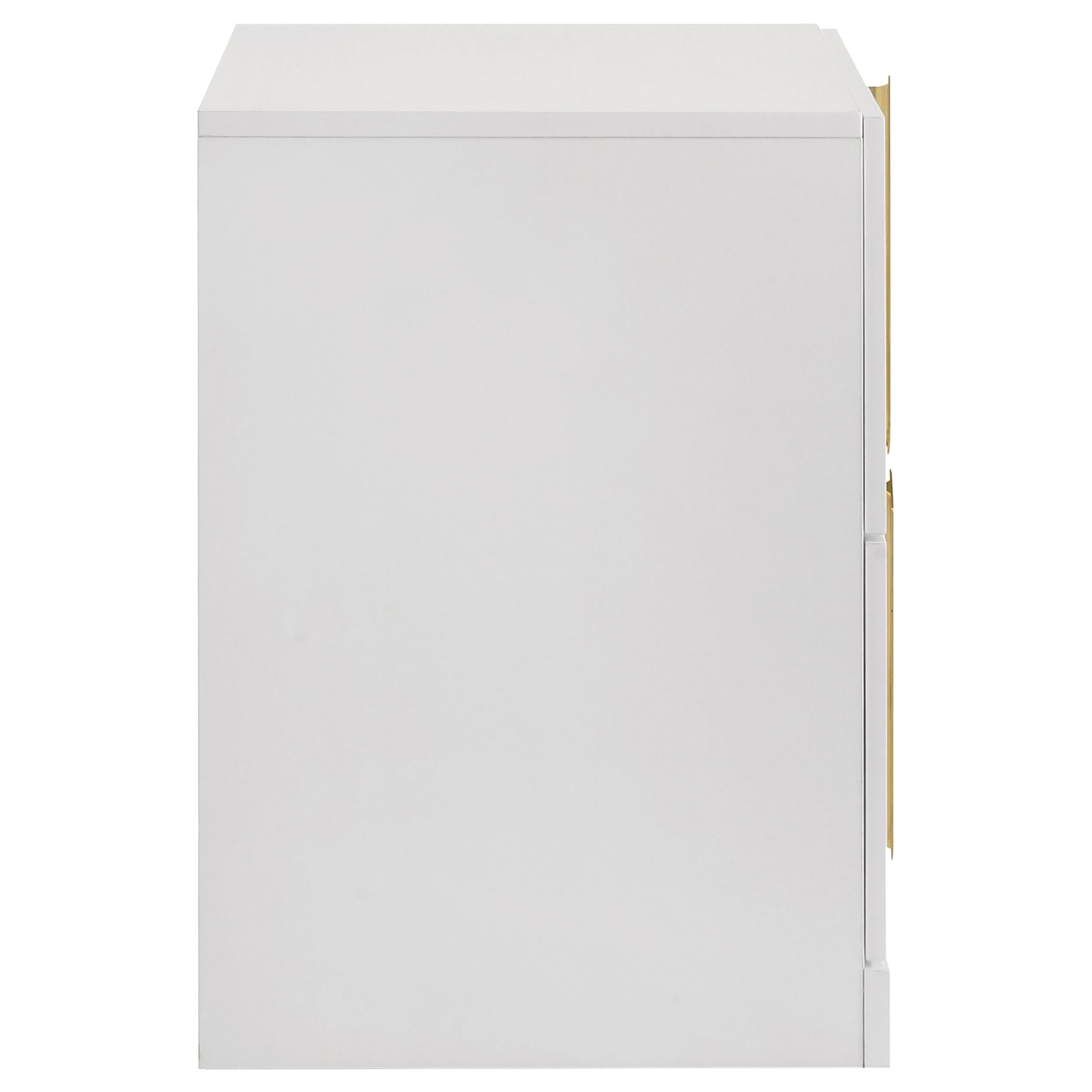  Coaster Furniture Ines 223092 2-drawer Nightstand Bedside Table - White High Gloss IMAGE 5