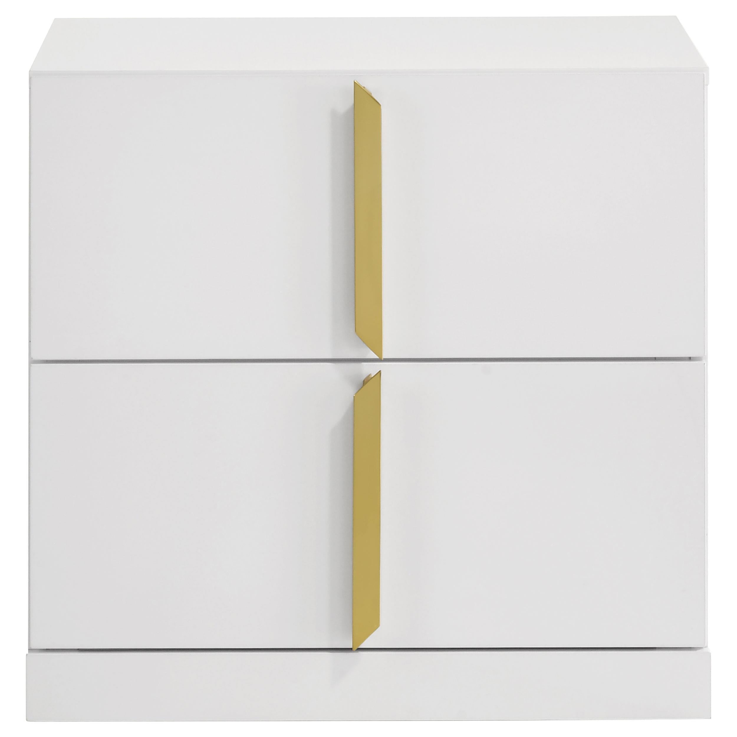  Coaster Furniture Ines 223092 2-drawer Nightstand Bedside Table - White High Gloss IMAGE 8