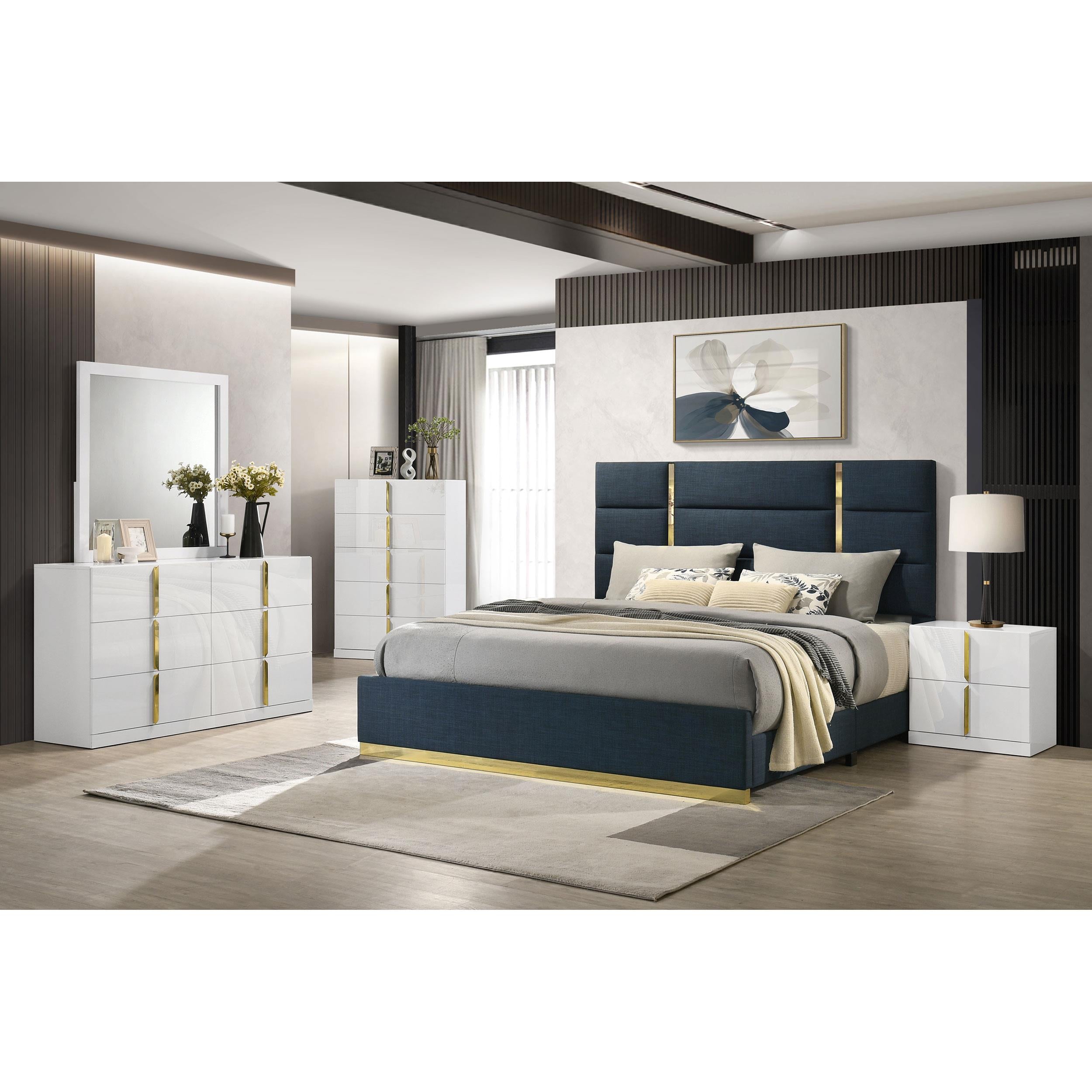  Coaster Furniture Ines 223093 6-drawer Bedroom Dresser Cabinet - White High Gloss IMAGE 11