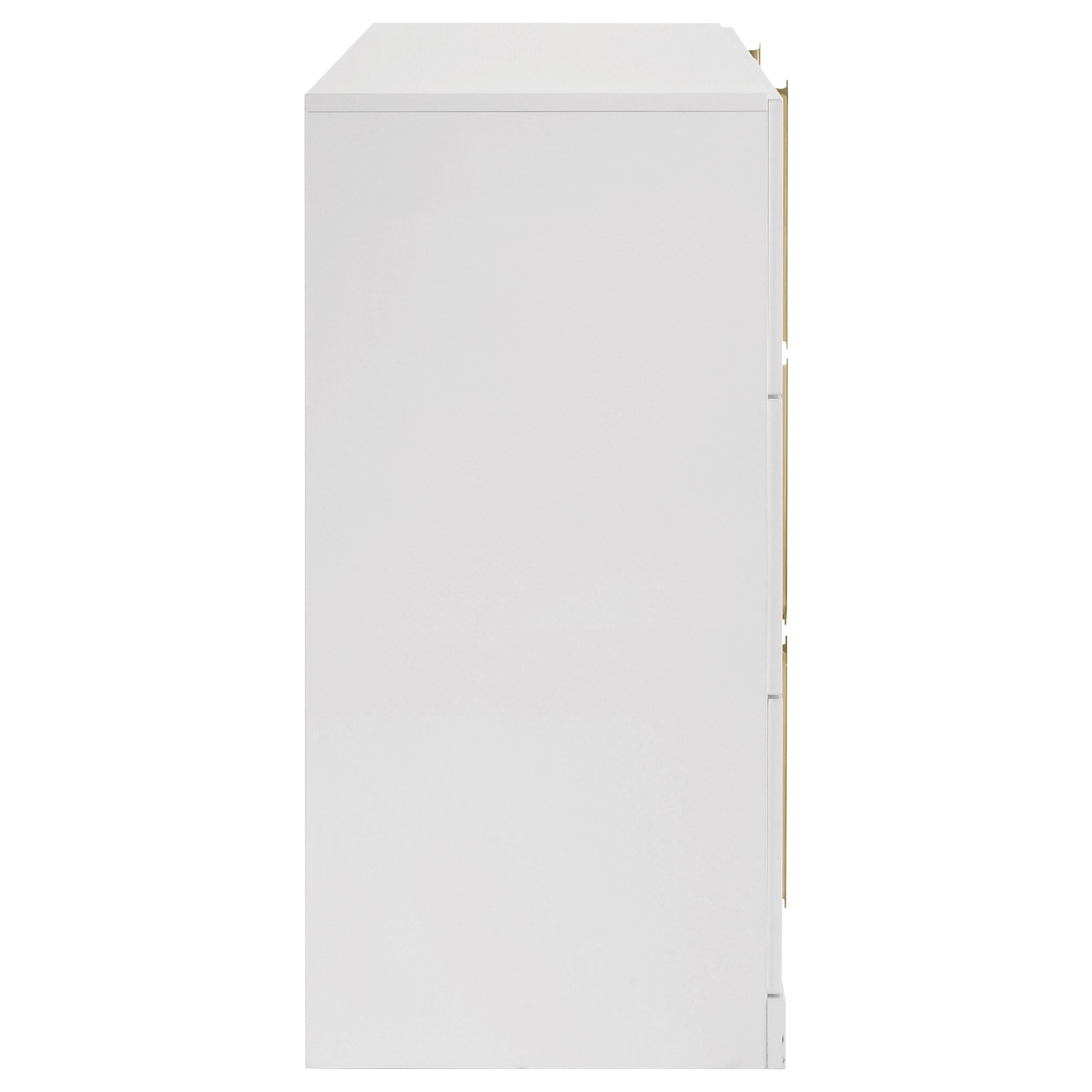  Coaster Furniture Ines 223093 6-drawer Bedroom Dresser Cabinet - White High Gloss IMAGE 4