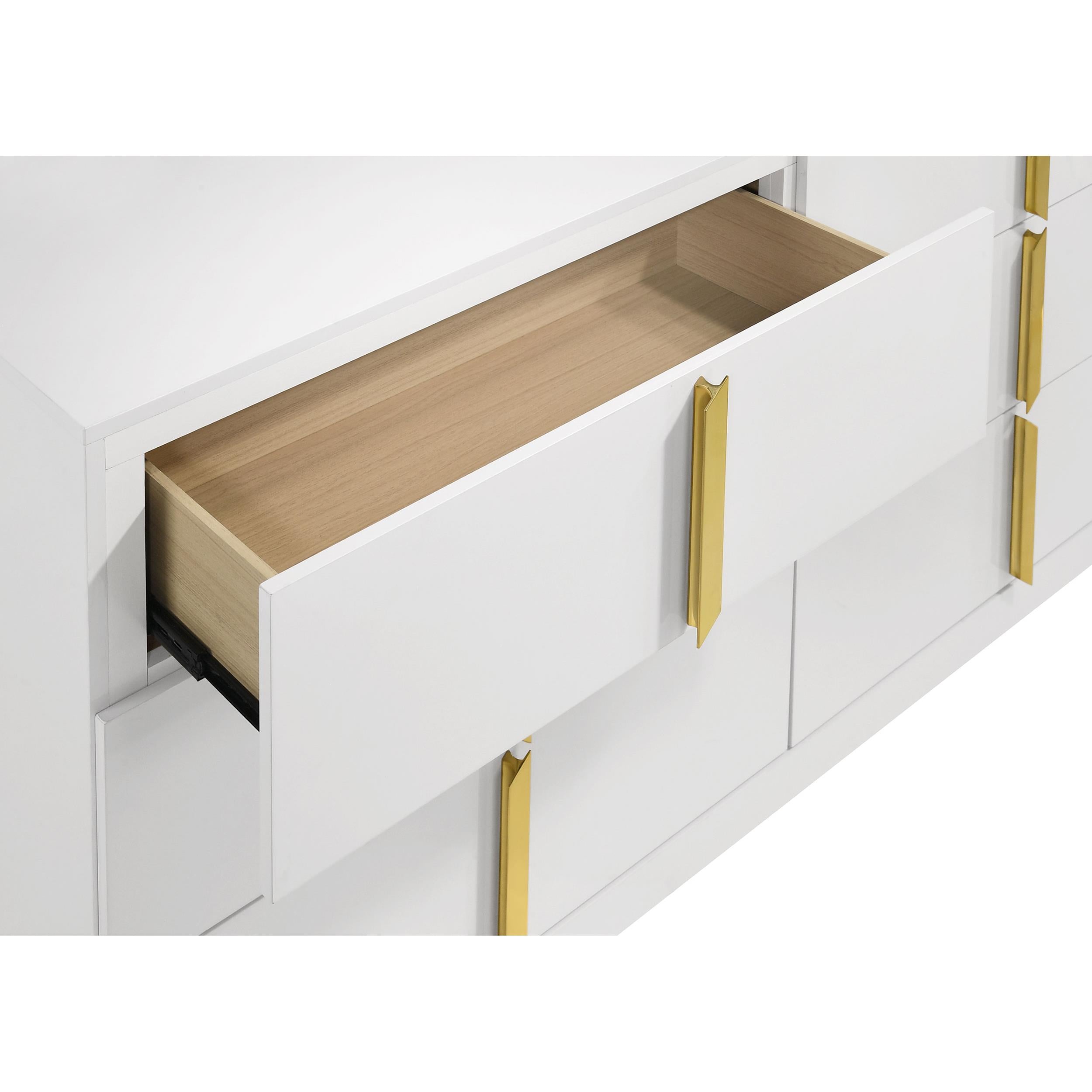  Coaster Furniture Ines 223093 6-drawer Bedroom Dresser Cabinet - White High Gloss IMAGE 6