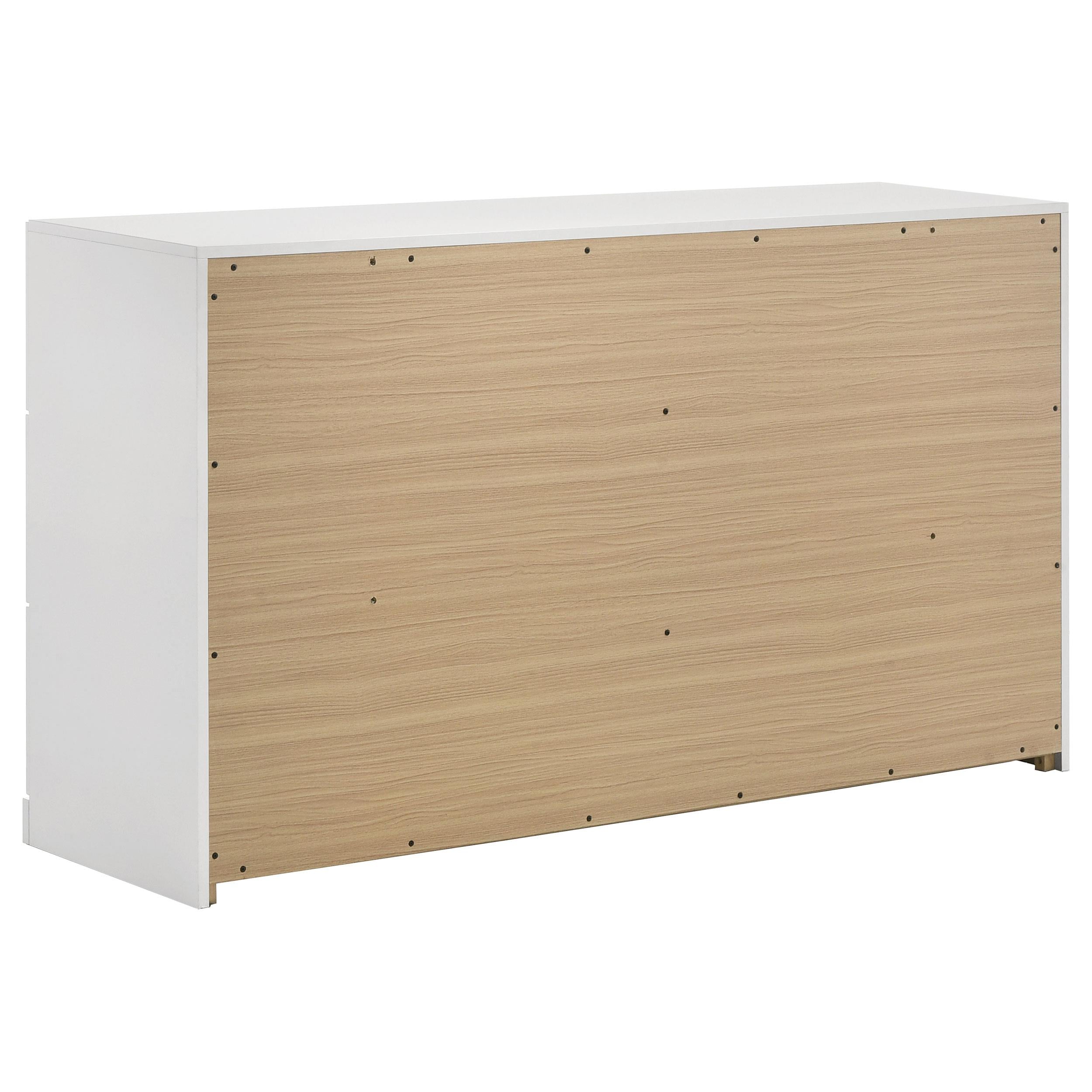  Coaster Furniture Ines 223093 6-drawer Bedroom Dresser Cabinet - White High Gloss IMAGE 8