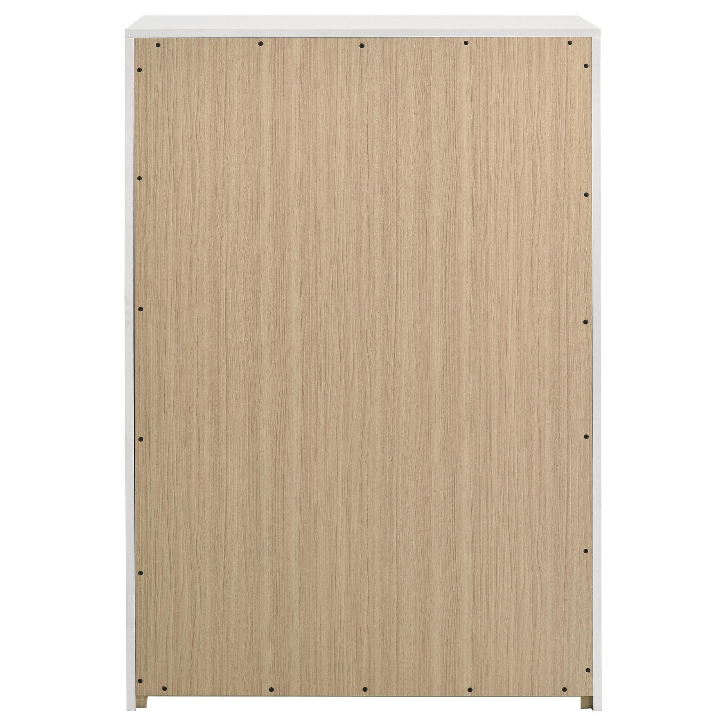  Coaster Furniture Ines 223095 5-drawer Bedroom Chest - White High Gloss IMAGE 2