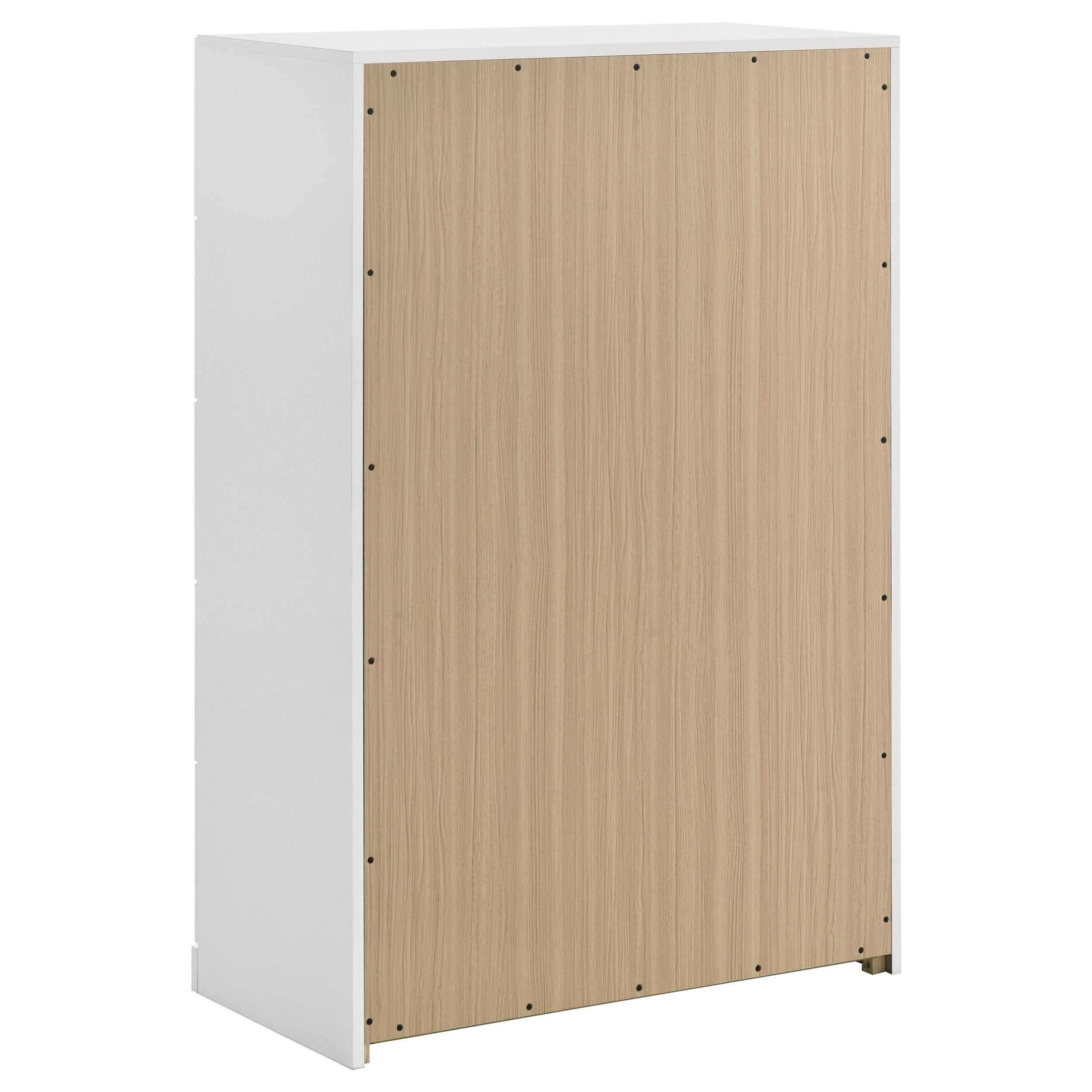  Coaster Furniture Ines 223095 5-drawer Bedroom Chest - White High Gloss IMAGE 9