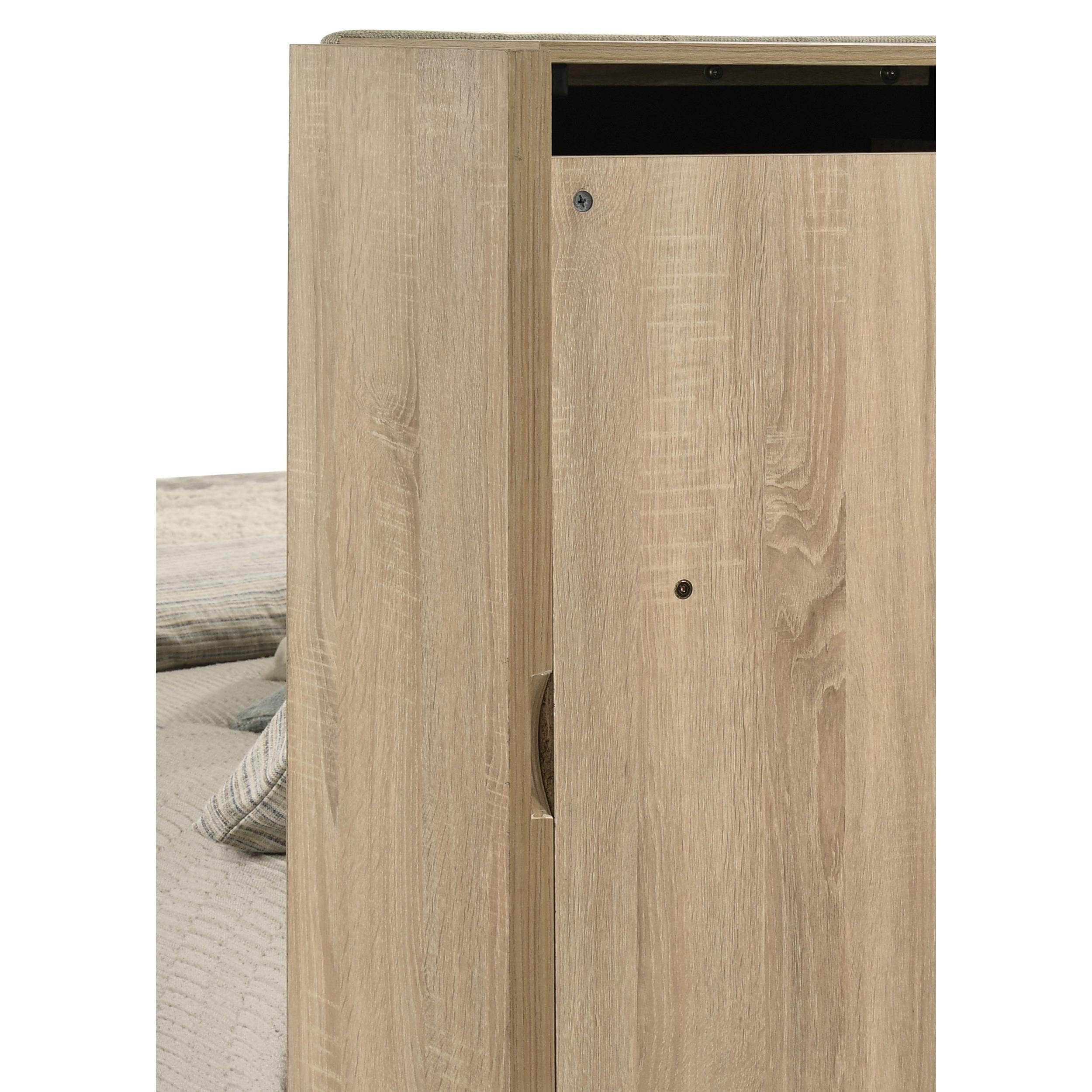  Coaster Furniture Arielle 223111KE Eastern King Bookcase Panel Storage Bed - Light Oak IMAGE 10