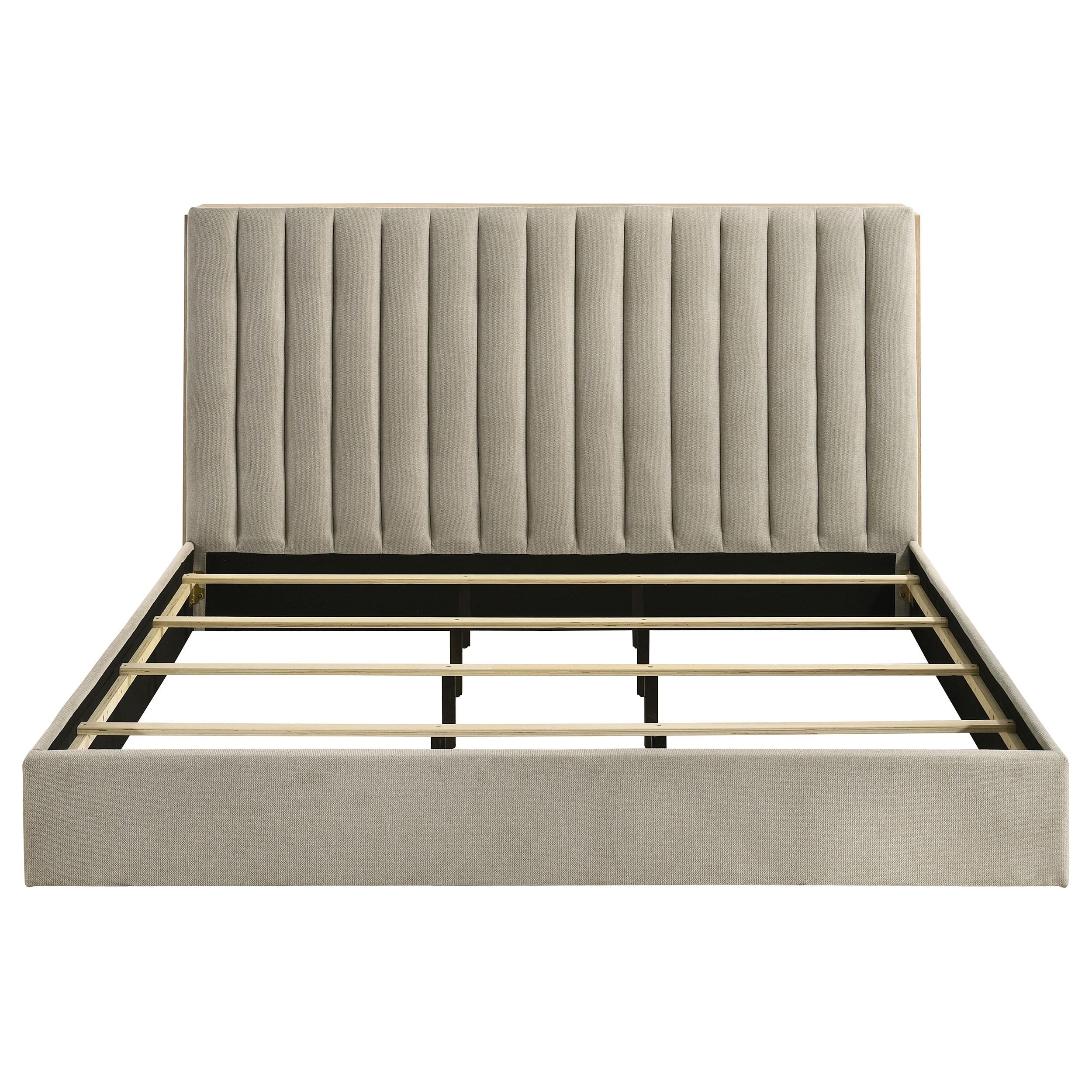  Coaster Furniture Arielle 223111KE Eastern King Bookcase Panel Storage Bed - Light Oak IMAGE 2