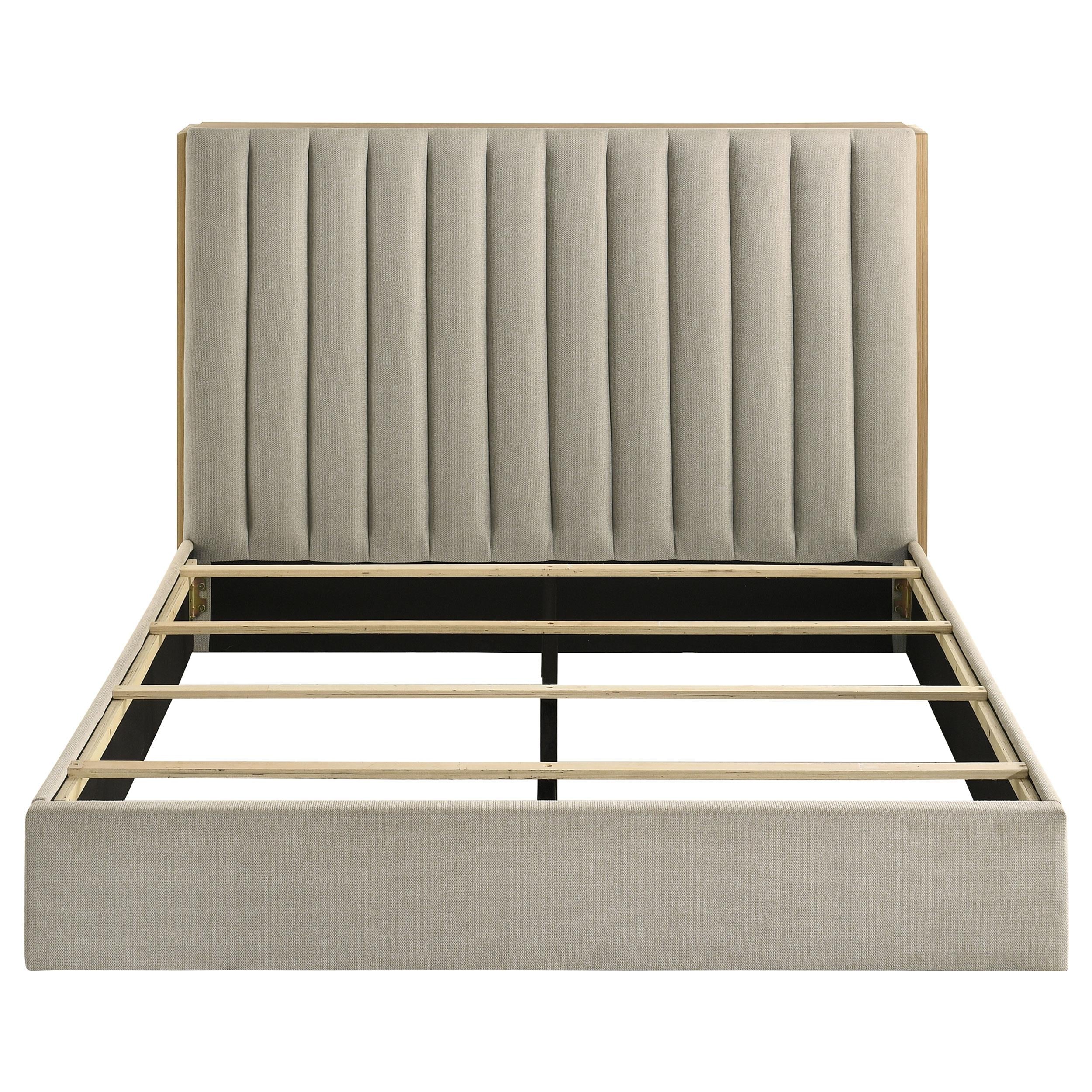  Coaster Furniture Arielle 223111Q Queen Bookcase Panel Storage Bed - Light Oak IMAGE 3