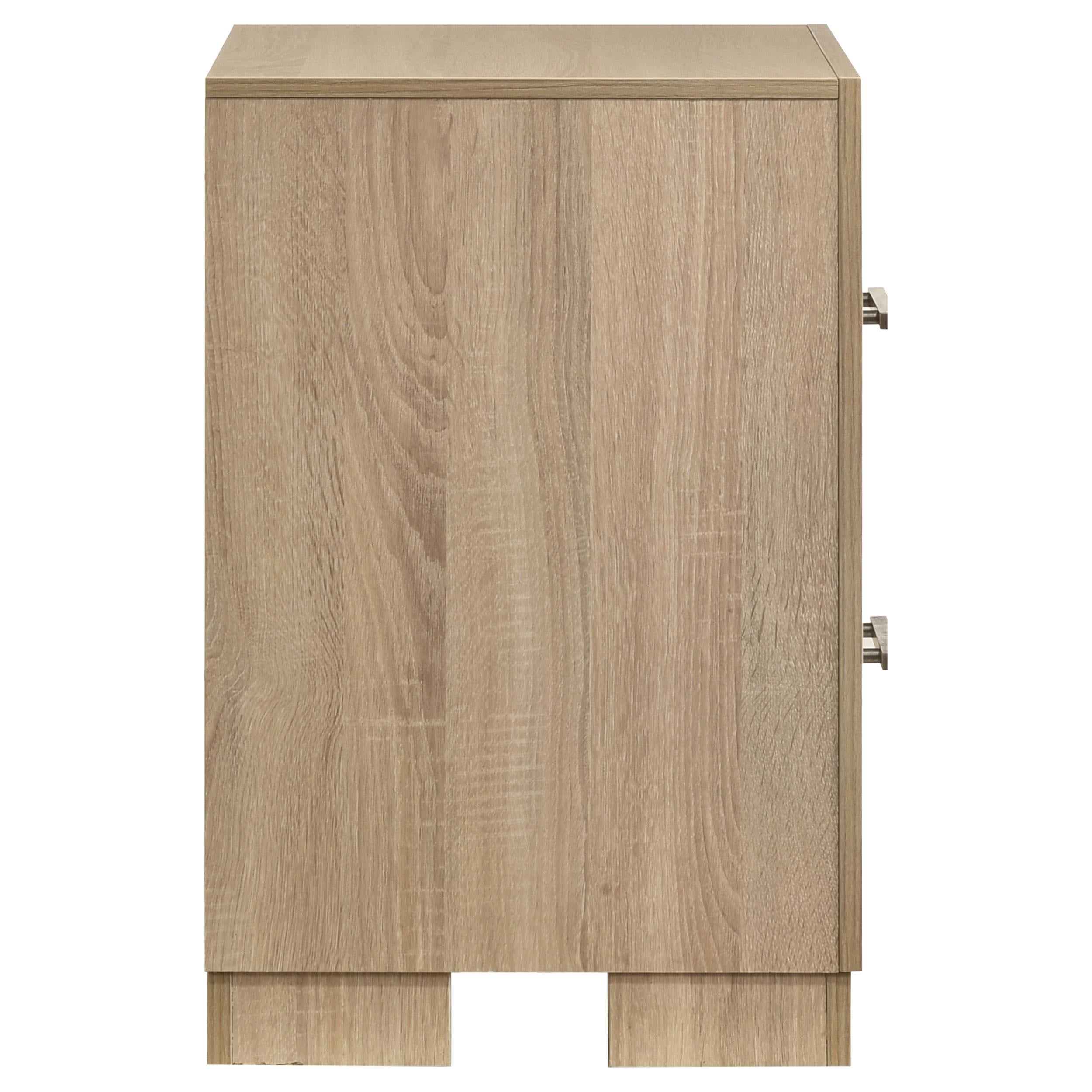  Coaster Furniture Arielle 223112 2-drawer Bedroom Nightstand with Casters - Light Oak IMAGE 10