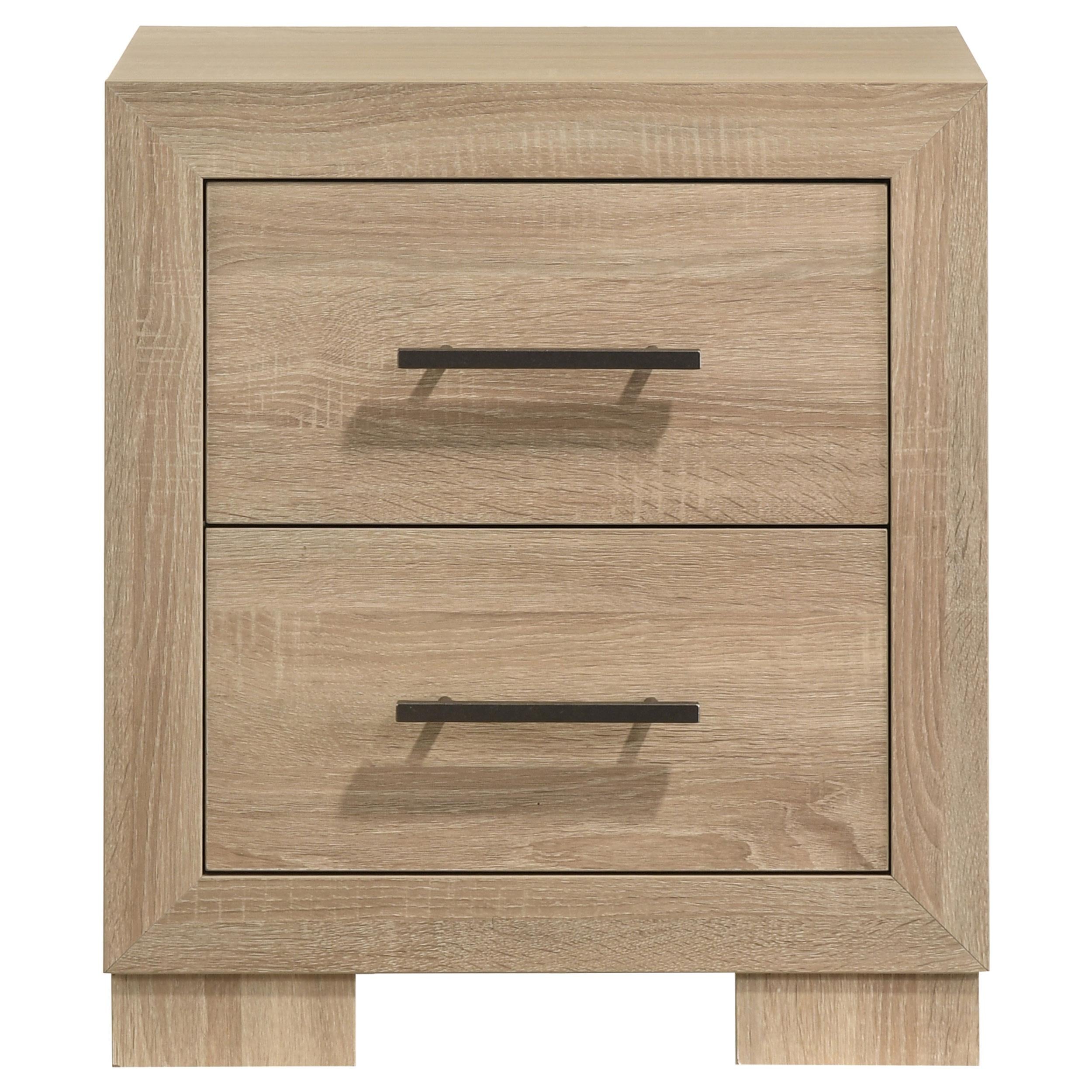  Coaster Furniture Arielle 223112 2-drawer Bedroom Nightstand with Casters - Light Oak IMAGE 5