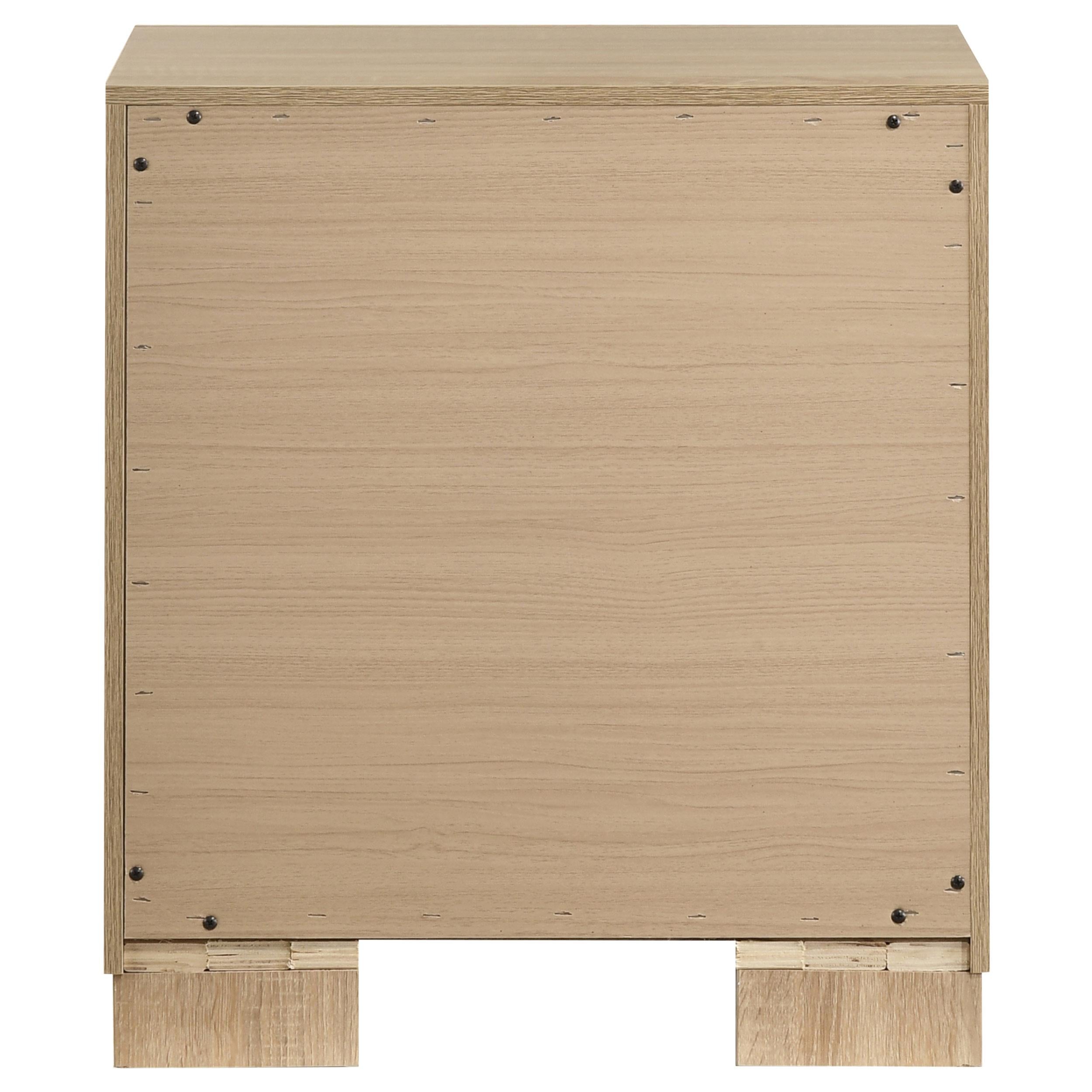  Coaster Furniture Arielle 223112 2-drawer Bedroom Nightstand with Casters - Light Oak IMAGE 7