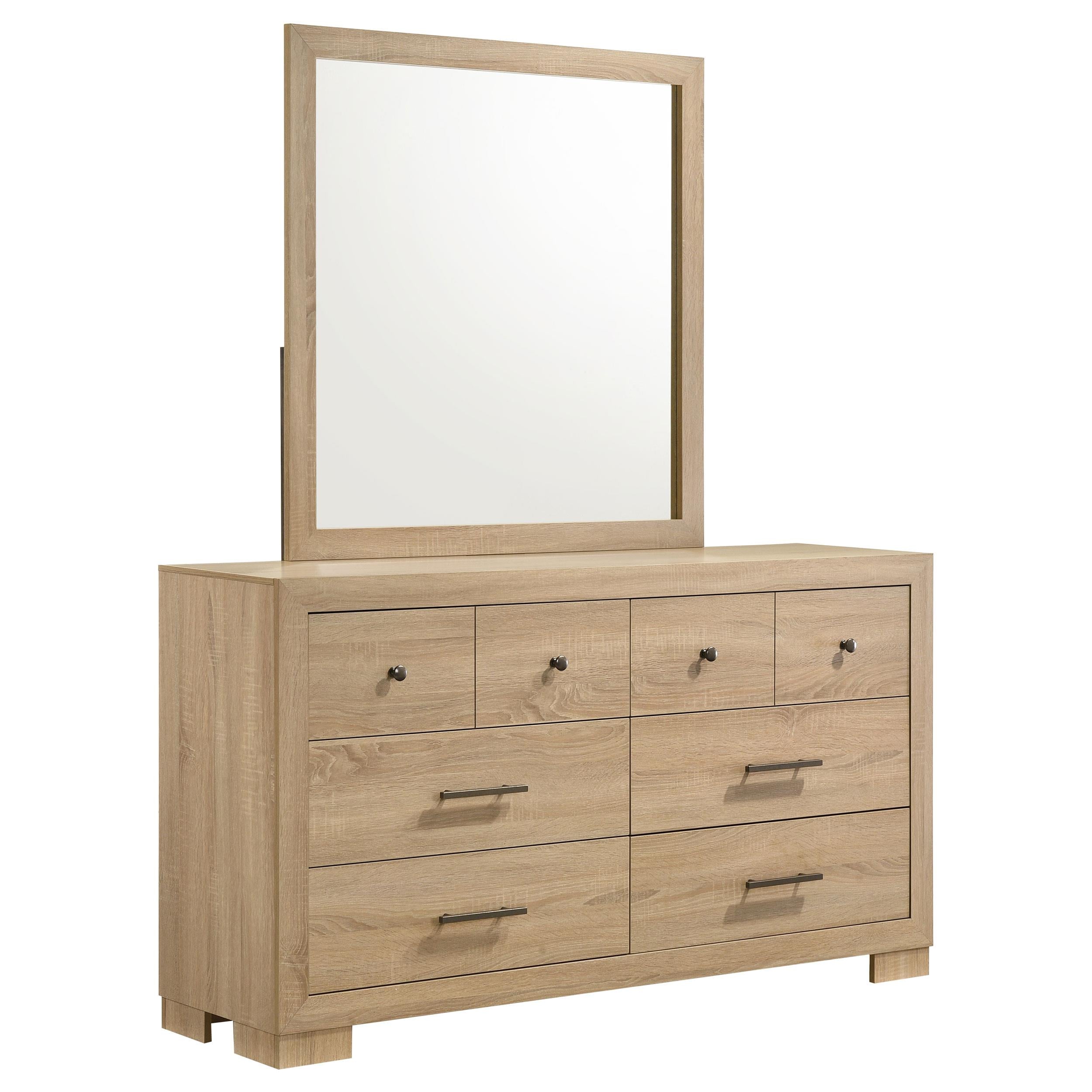  Coaster Furniture Arielle 223113M 6-drawer Bedroom Dresser with Mirror - Light Oak IMAGE 1