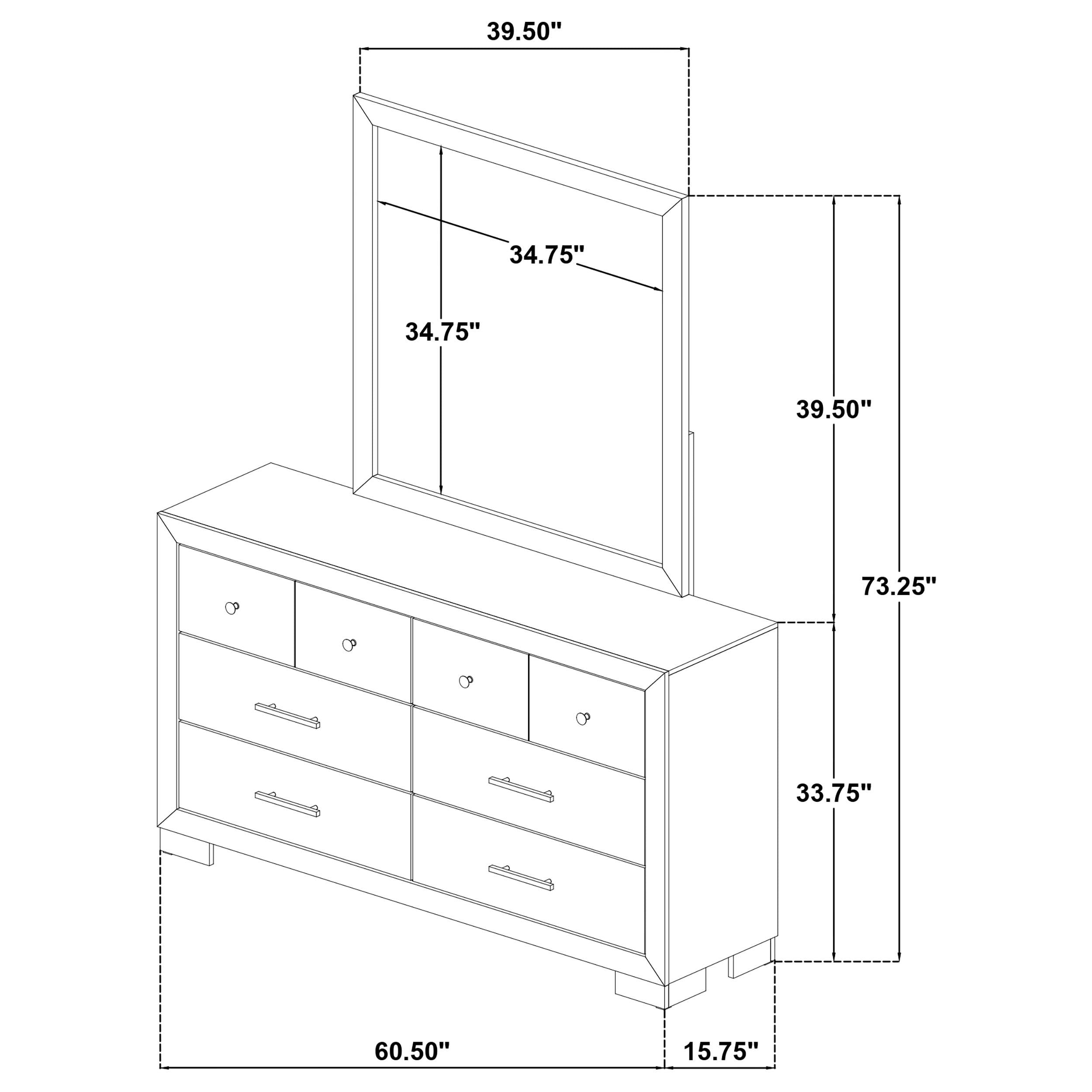  Coaster Furniture Arielle 223113M 6-drawer Bedroom Dresser with Mirror - Light Oak IMAGE 11