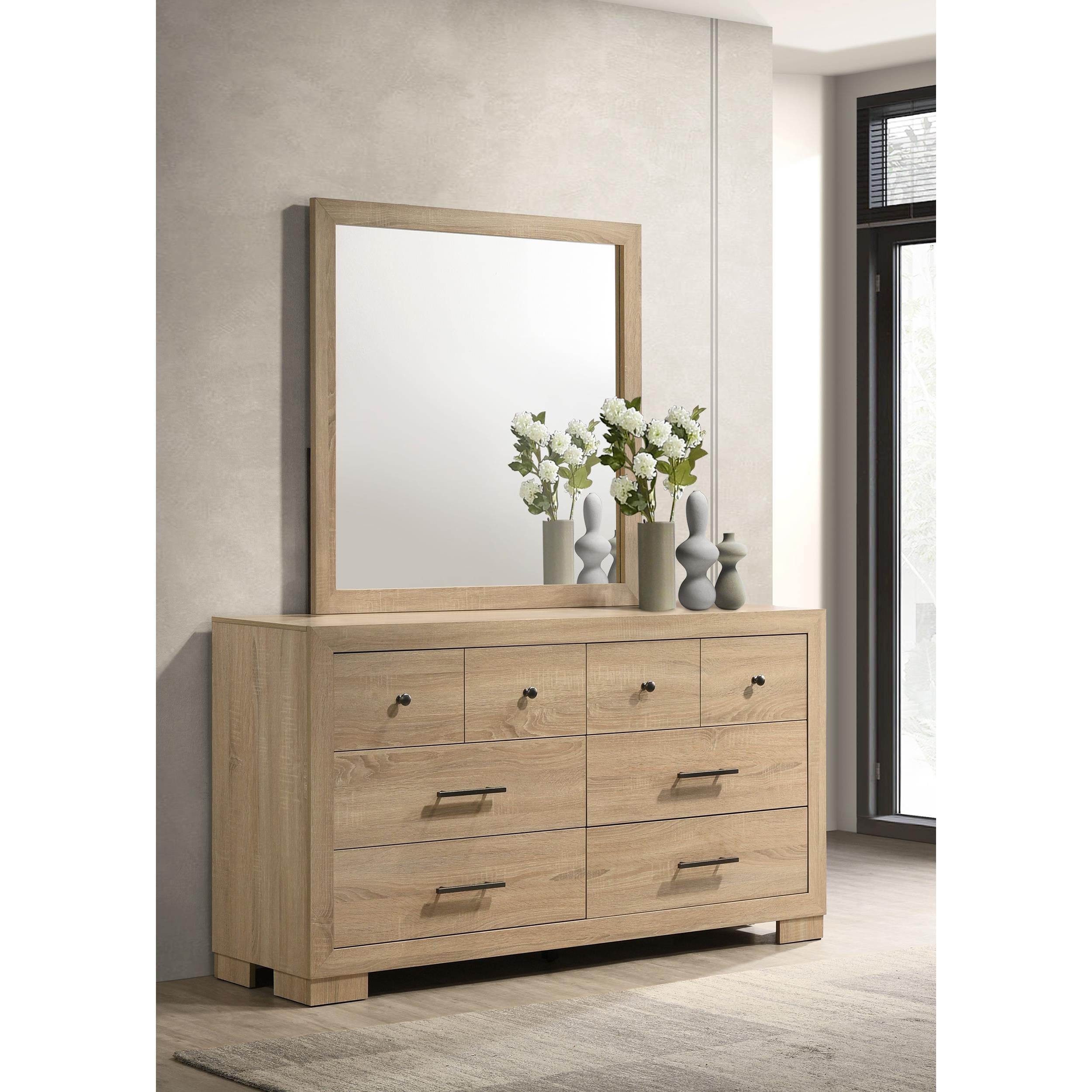  Coaster Furniture Arielle 223113M 6-drawer Bedroom Dresser with Mirror - Light Oak IMAGE 4