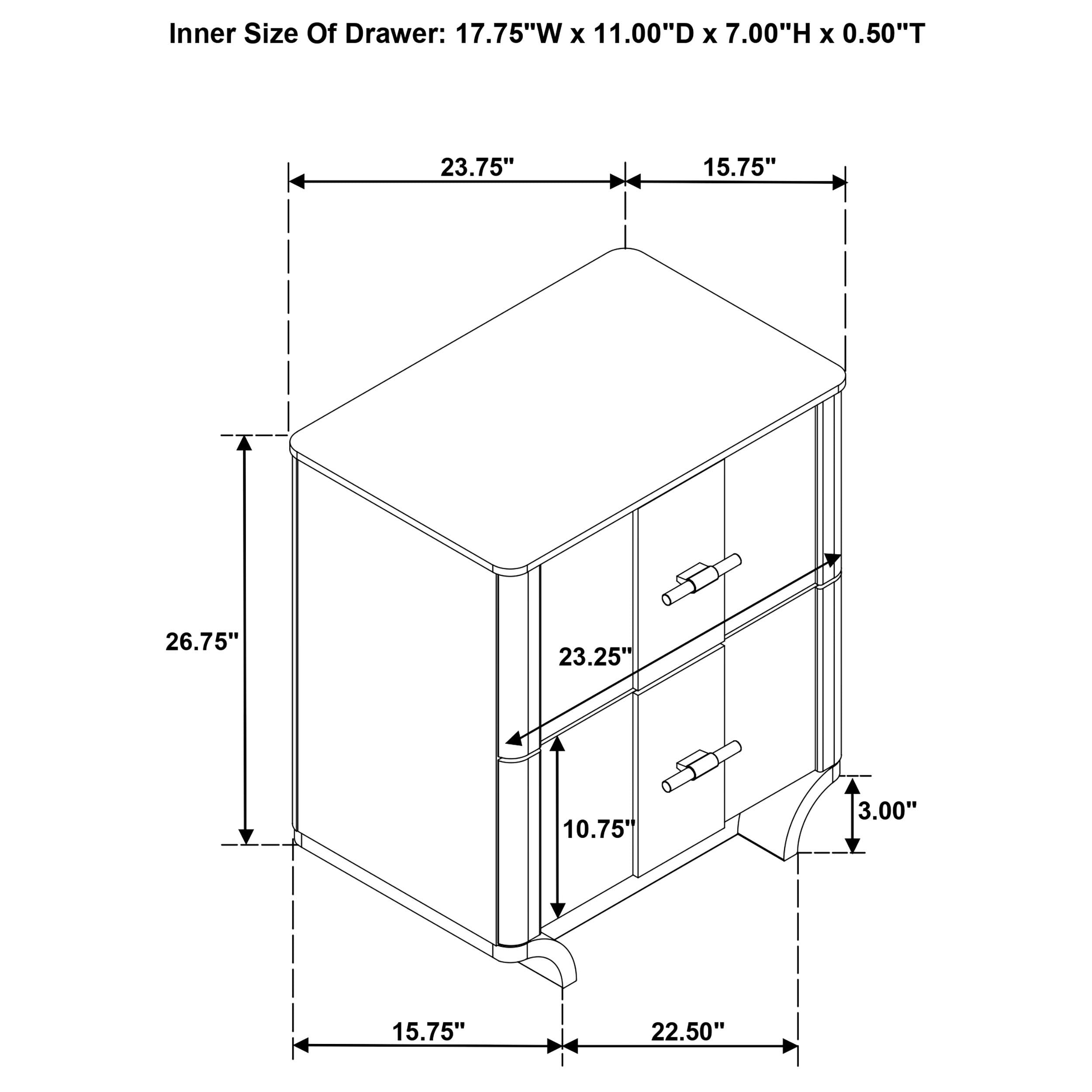  Coaster Furniture Leanne 223132 2-drawer Sinter Stone Top Nightstand - Light Oak IMAGE 14