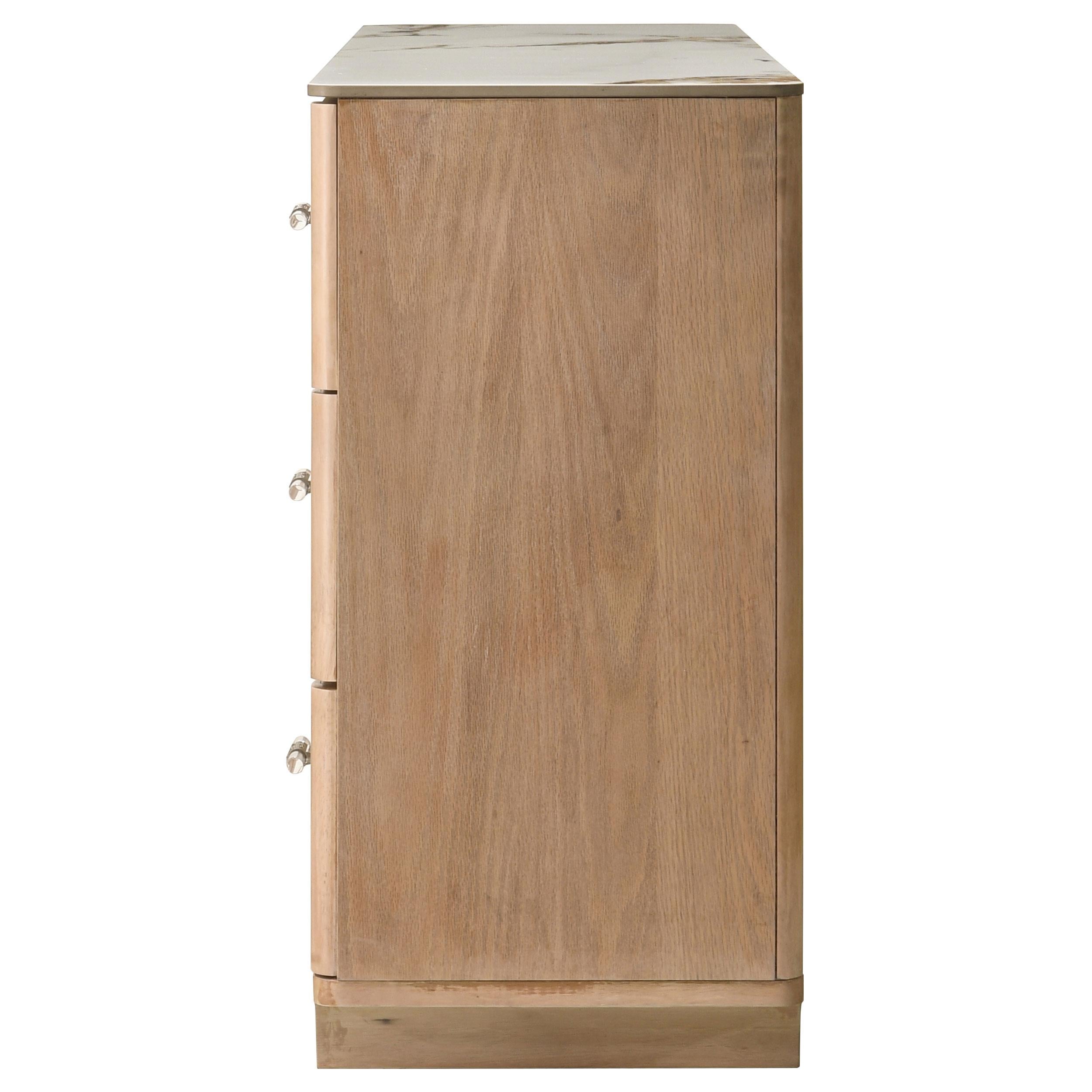  Coaster Furniture Leanne 223133 6-drawer Sinter Stone Top Dresser Cabinet - Light Oak IMAGE 14