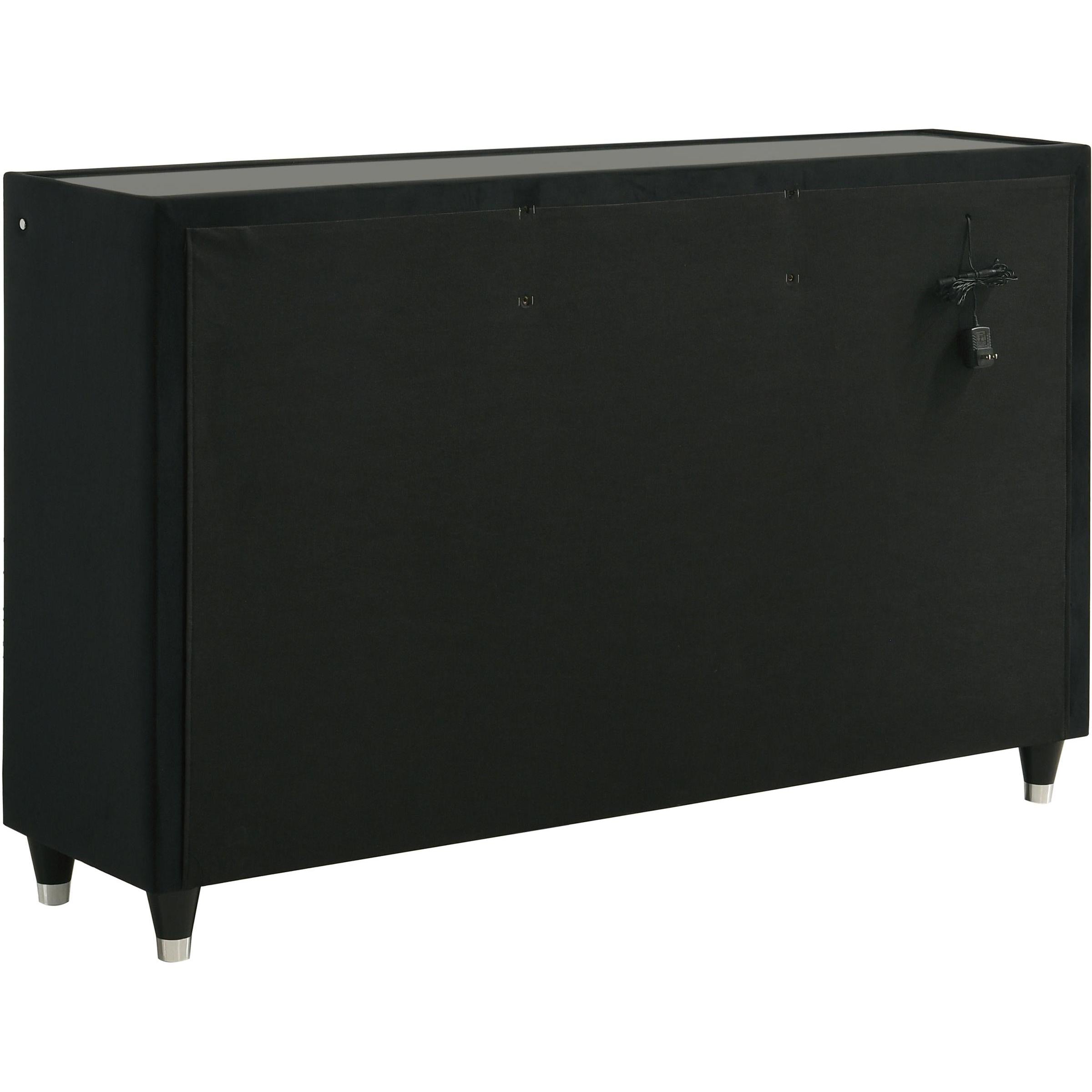  Coaster Furniture Lorient 223163 8-drawer LED Bedroom Dresser Cabinet - Black IMAGE 6