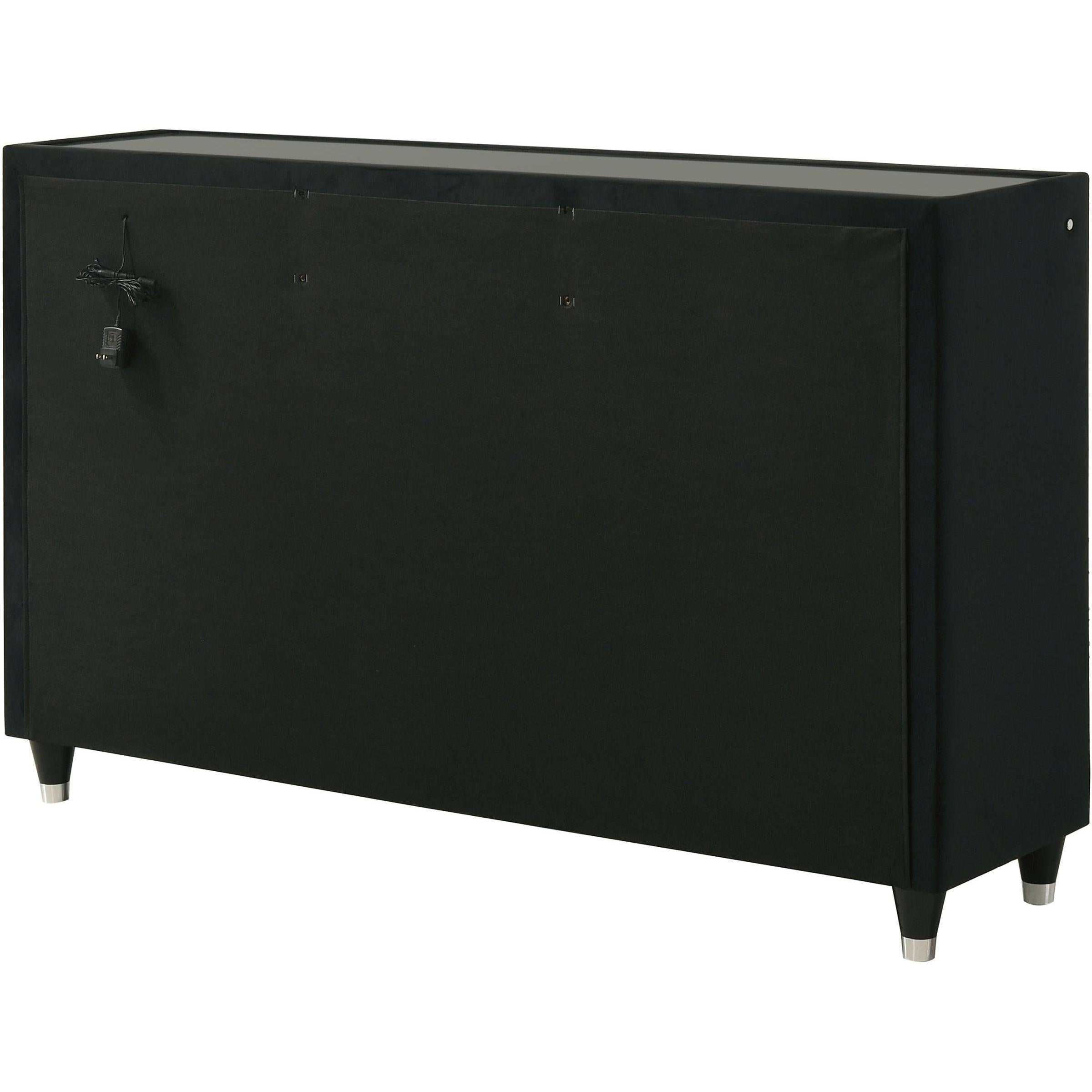  Coaster Furniture Lorient 223163 8-drawer LED Bedroom Dresser Cabinet - Black IMAGE 8