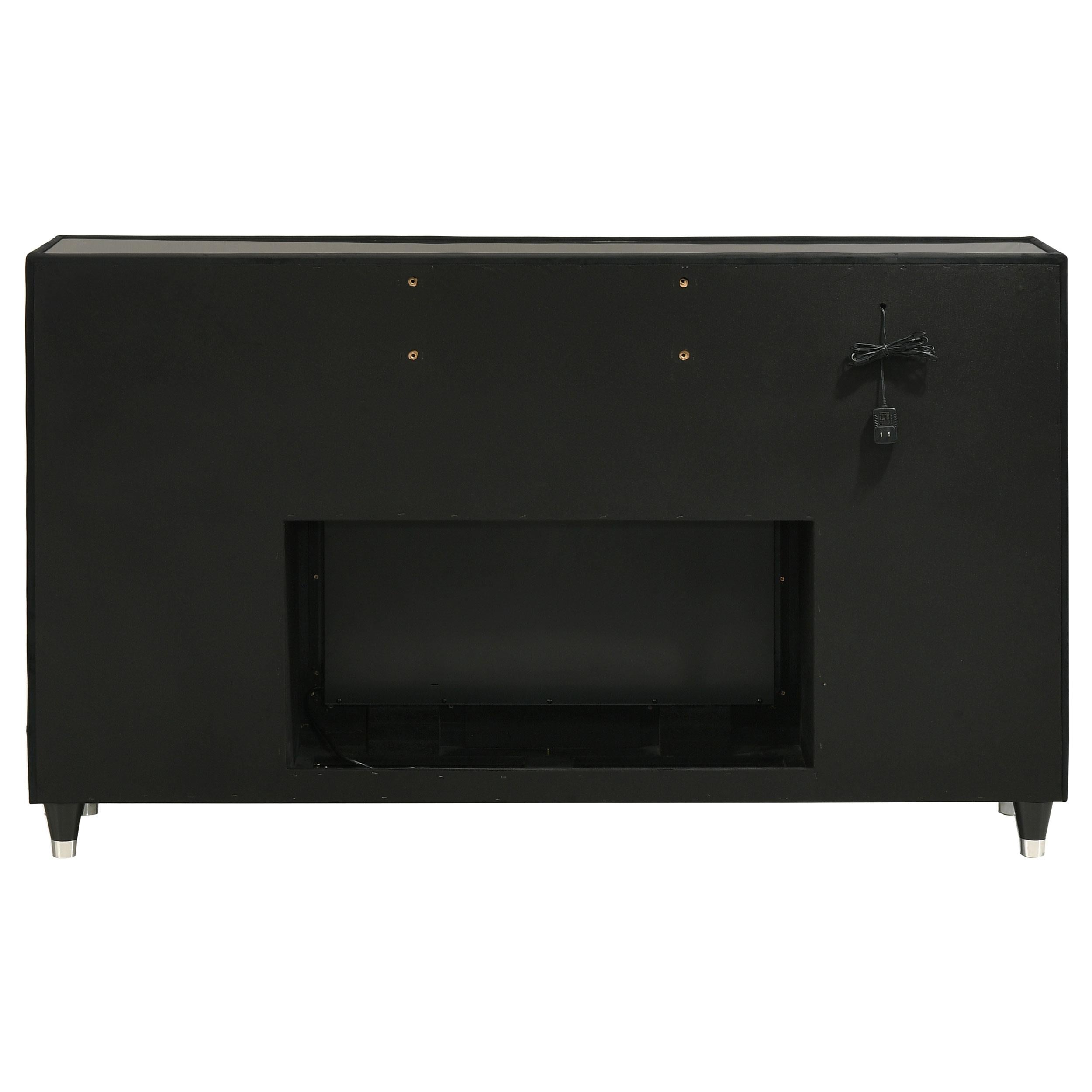  Coaster Furniture Lorient 223163FB 8-drawer LED Bedroom Flame Box Dresser - Black IMAGE 4