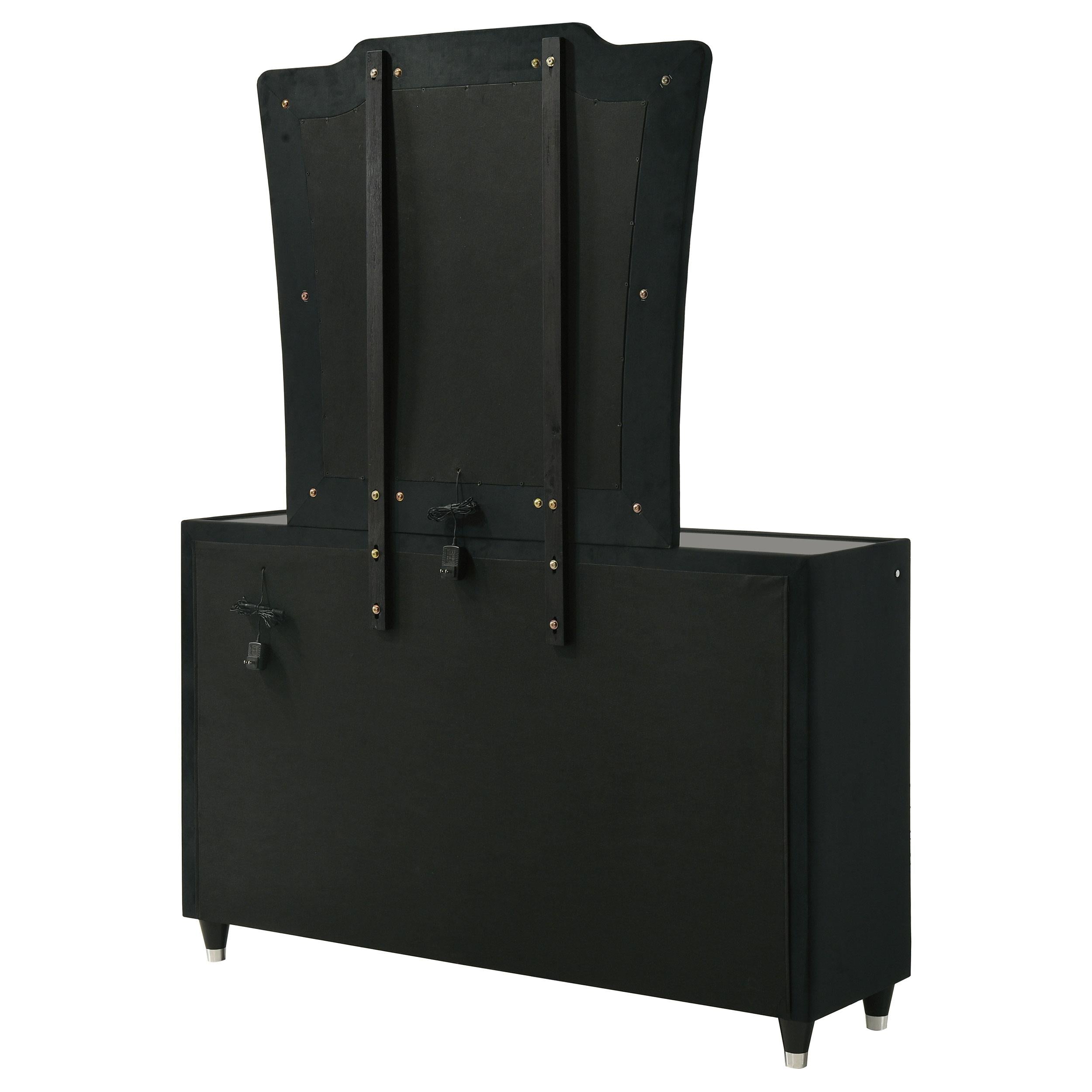  Coaster Furniture Lorient 223163M 8-drawer LED Dresser with Mirror - Black IMAGE 12