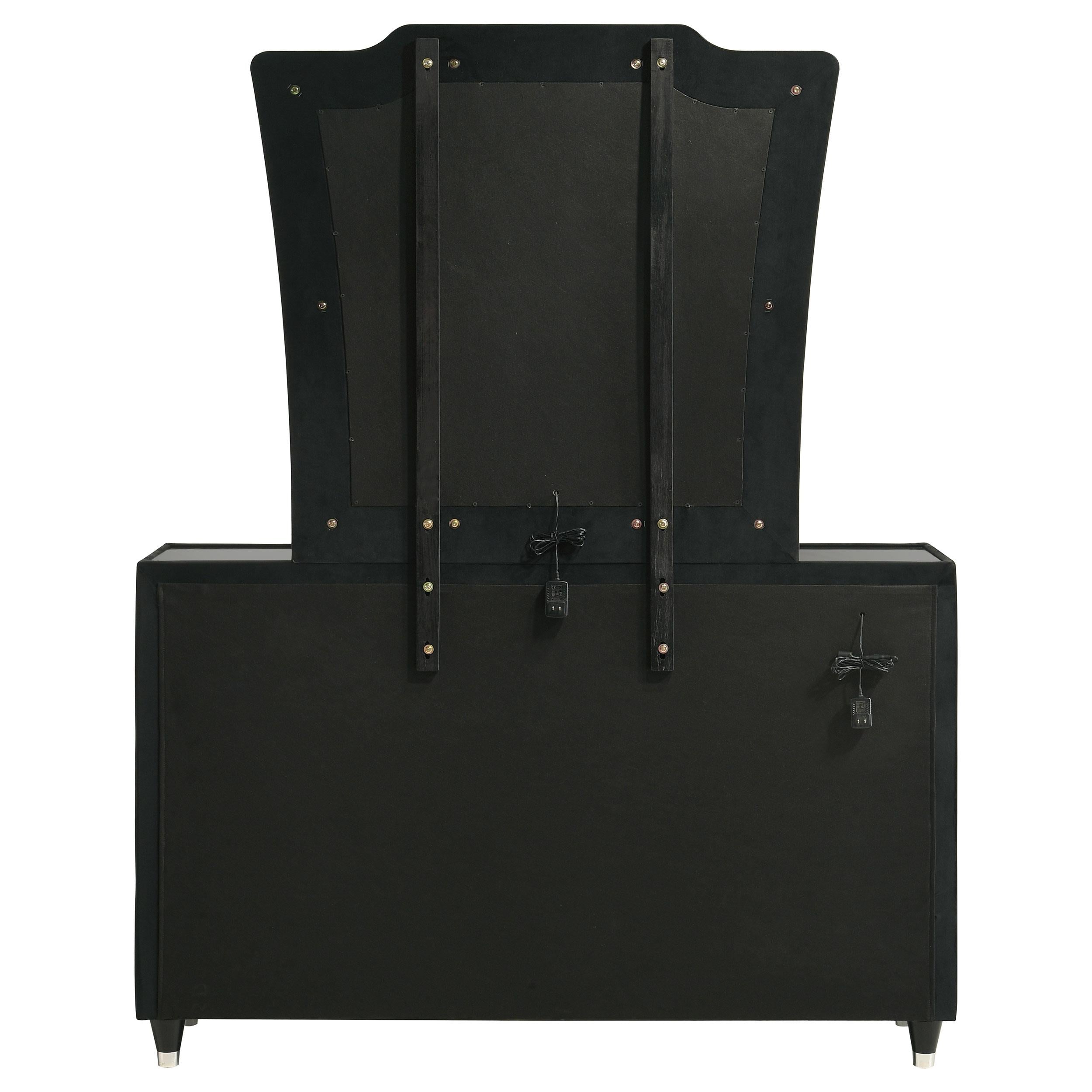  Coaster Furniture Lorient 223163M 8-drawer LED Dresser with Mirror - Black IMAGE 9