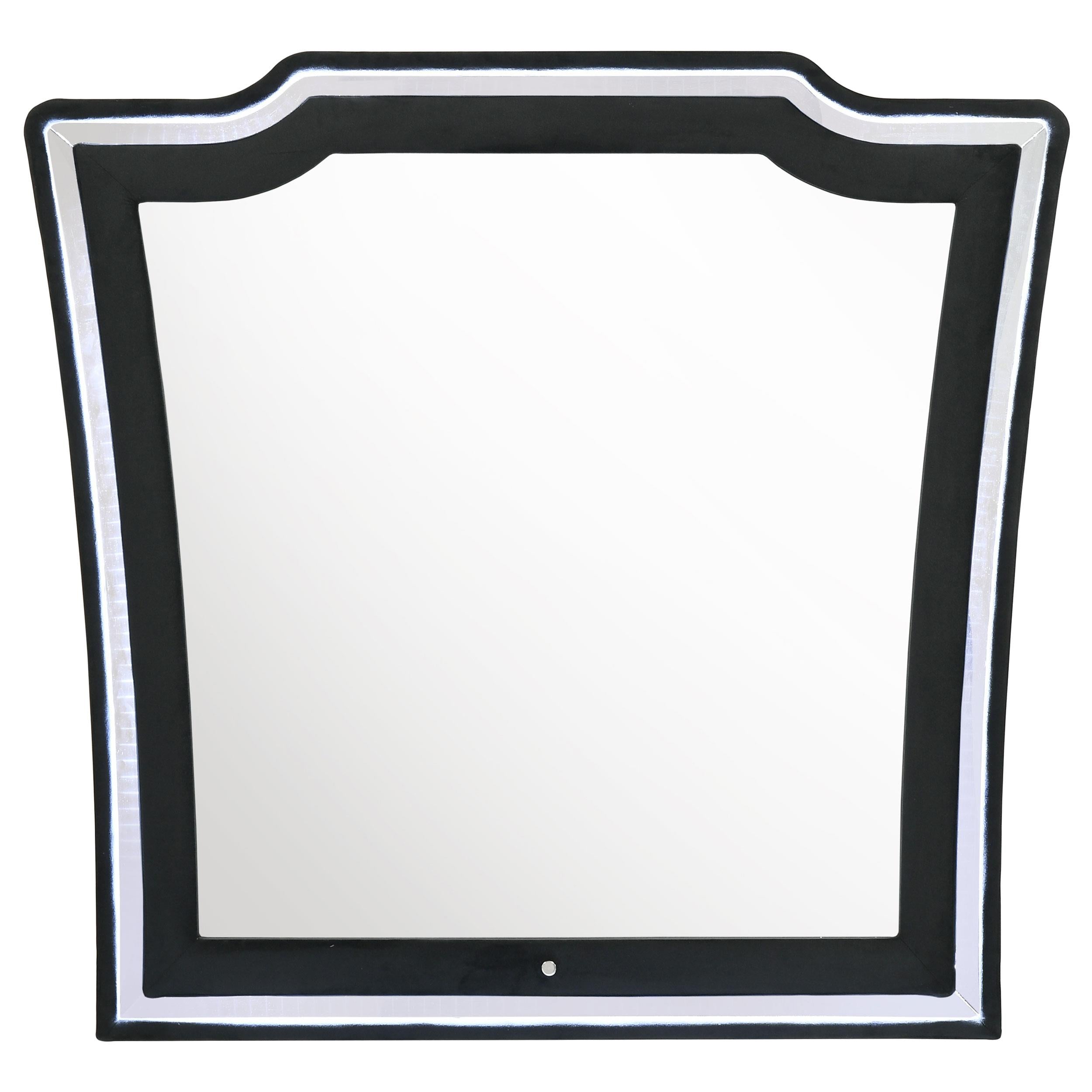  Coaster Furniture Lorient 223164 LED Dresser Mirror - Black IMAGE 1