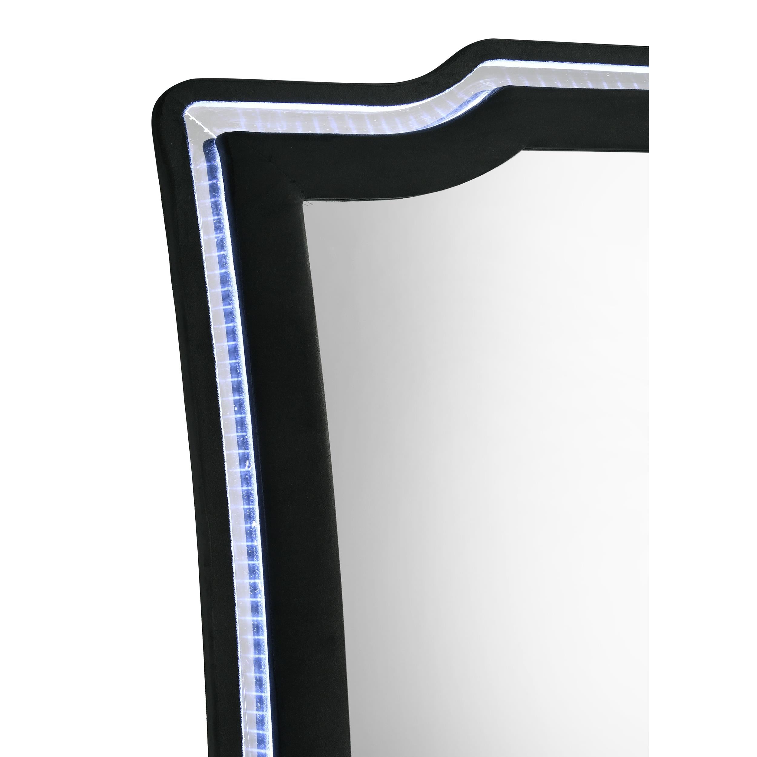  Coaster Furniture Lorient 223164 LED Dresser Mirror - Black IMAGE 2