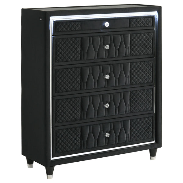 Coaster Furniture Lorient 223165 5-drawer LED Chest - Black