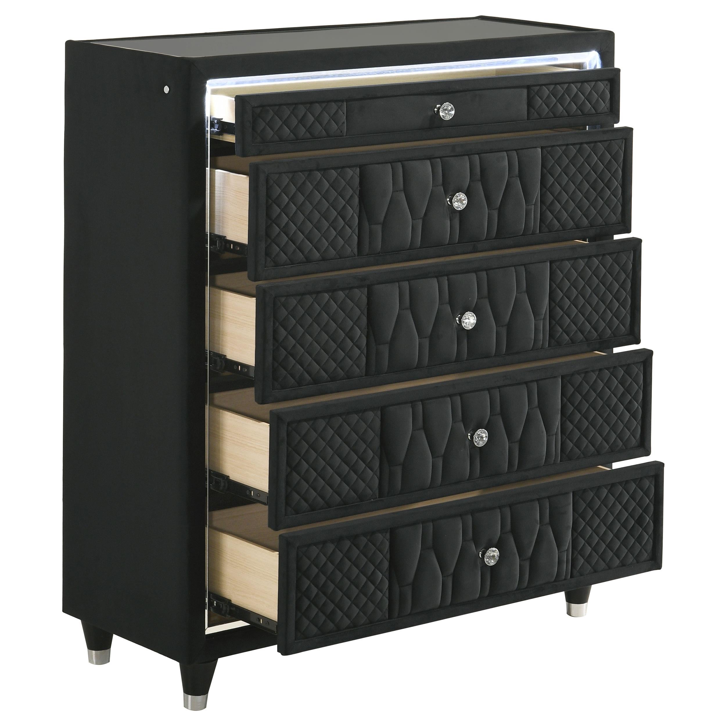 Coaster Furniture Lorient 223165 5-drawer LED Chest - Black IMAGE 12