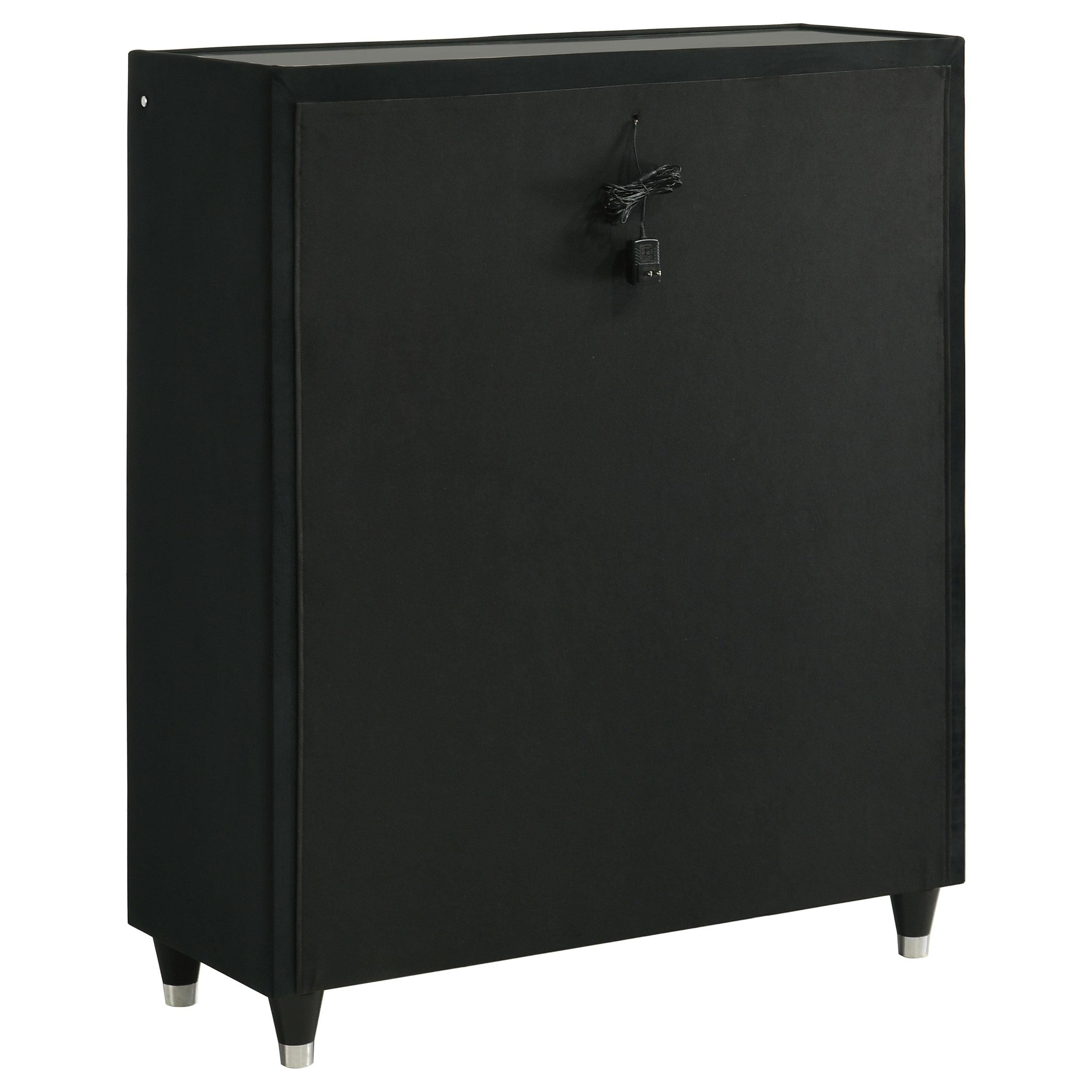  Coaster Furniture Lorient 223165 5-drawer LED Chest - Black IMAGE 2