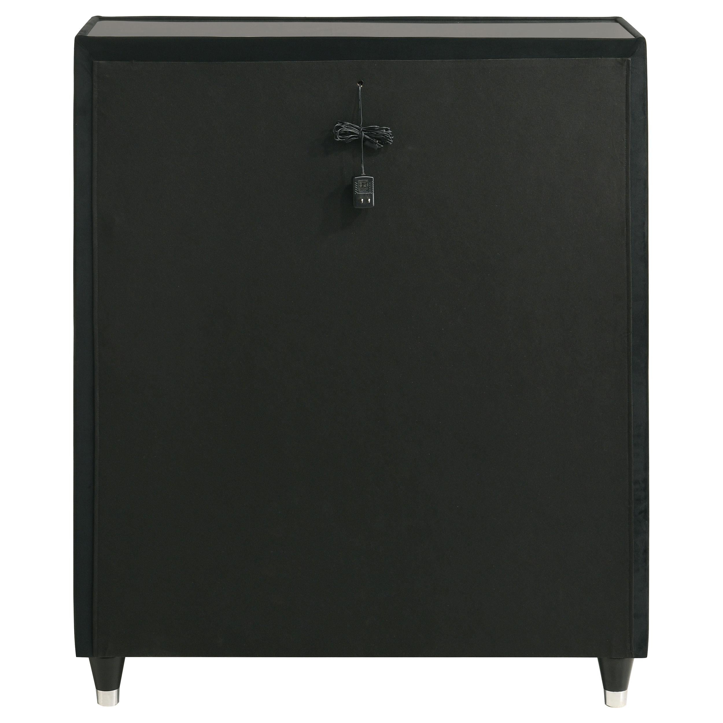  Coaster Furniture Lorient 223165 5-drawer LED Chest - Black IMAGE 4