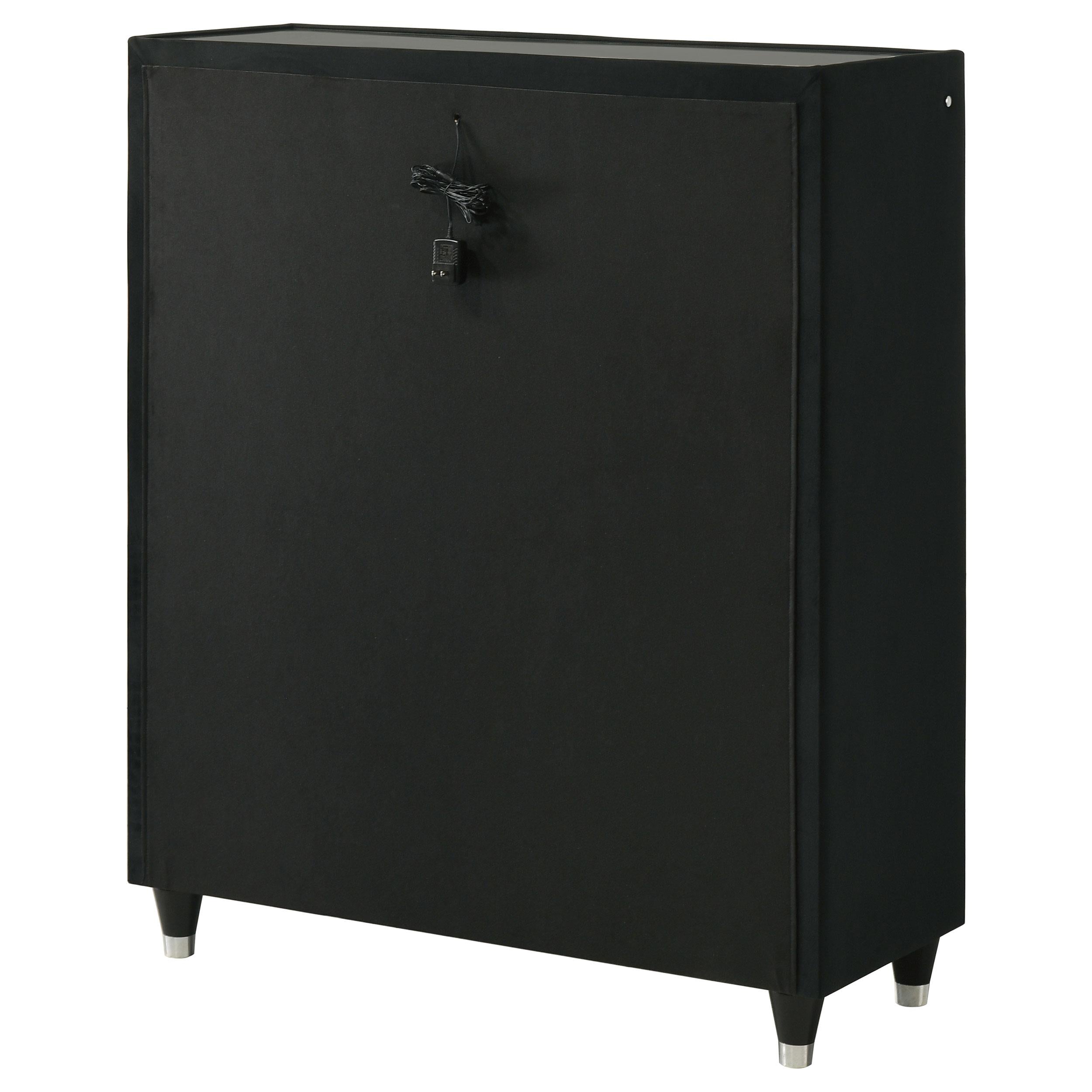  Coaster Furniture Lorient 223165 5-drawer LED Chest - Black IMAGE 7