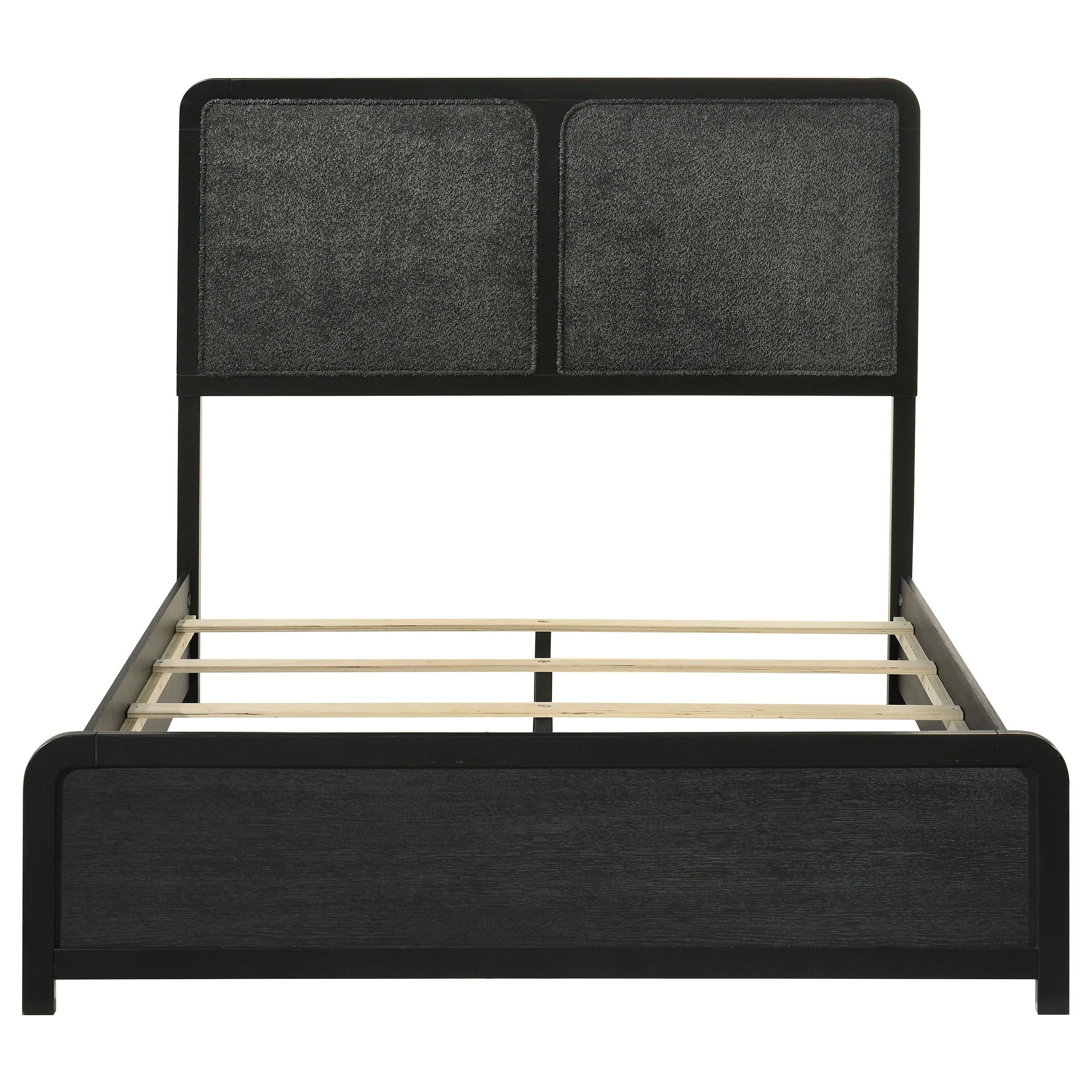  Coaster Furniture Cavelle 223661F 51-inch Upholstered Full Panel Bed - Black IMAGE 10