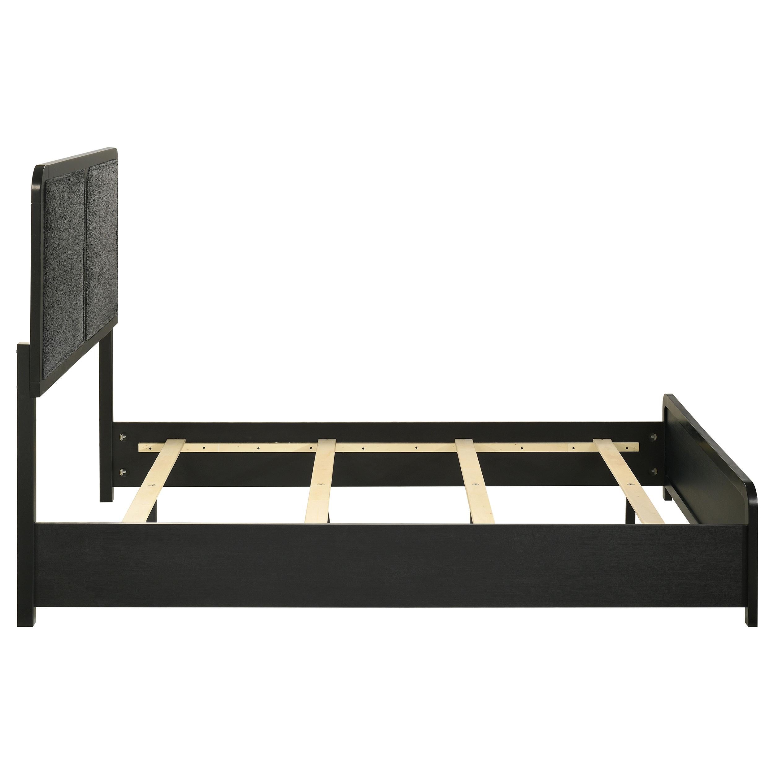  Coaster Furniture Cavelle 223661F 51-inch Upholstered Full Panel Bed - Black IMAGE 5