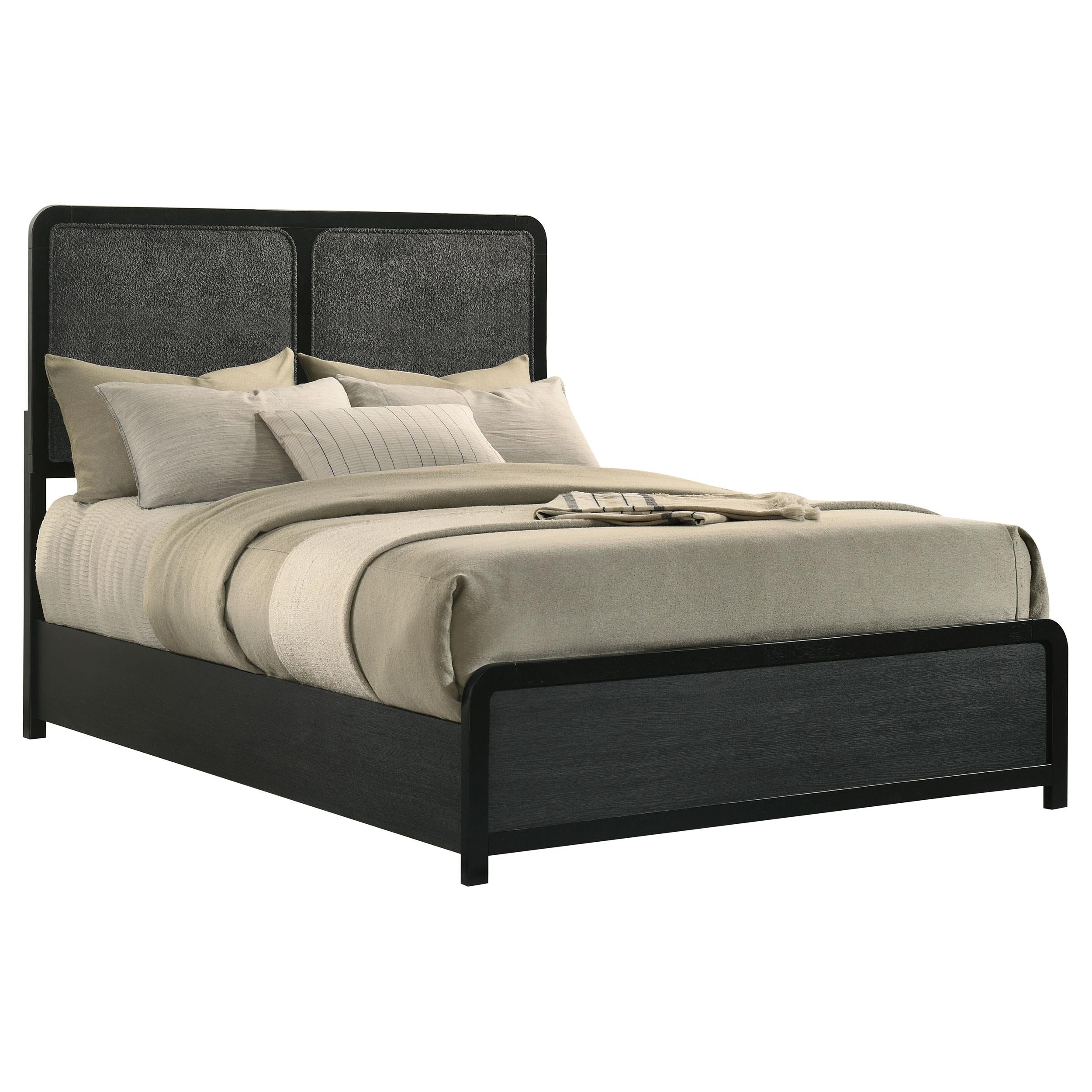  Coaster Furniture Cavelle 223661F 51-inch Upholstered Full Panel Bed - Black IMAGE 8