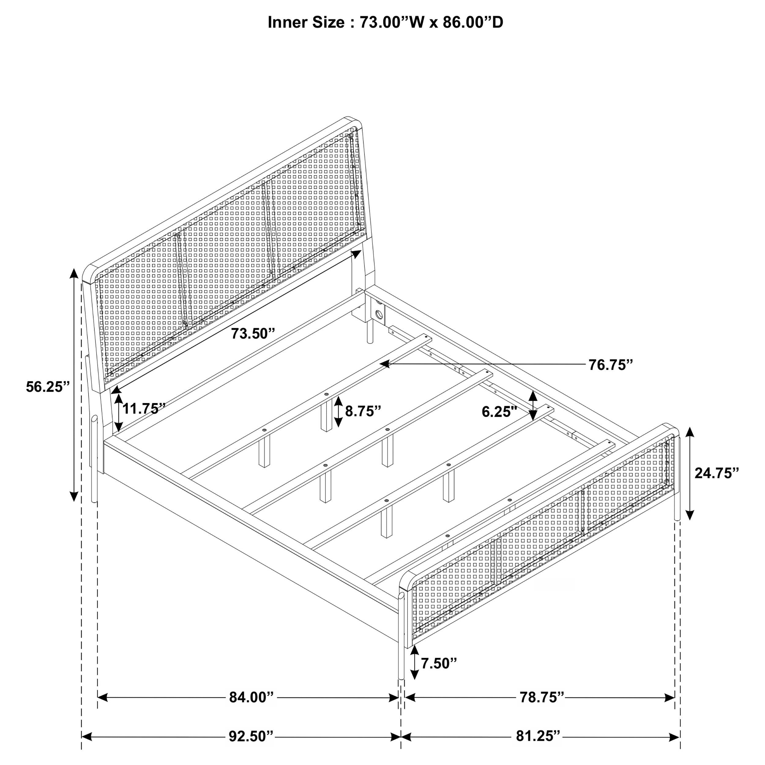  Coaster Furniture Arini 224300KW Rattan California King Panel Bed - Sand Wash/Natural IMAGE 10